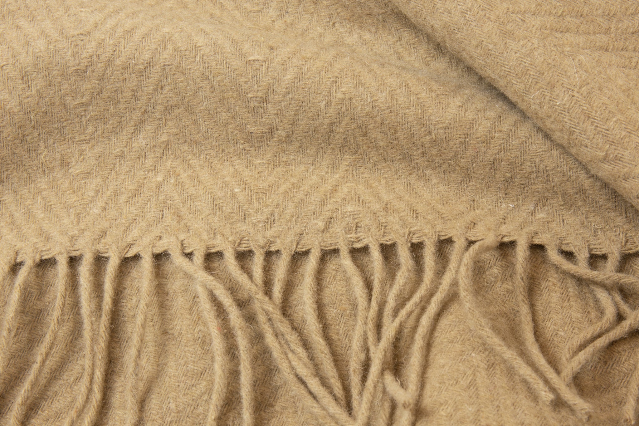 V164-HA10-89405-01 Hampton Throw - Merino Wool Blend - Camel - Image 2