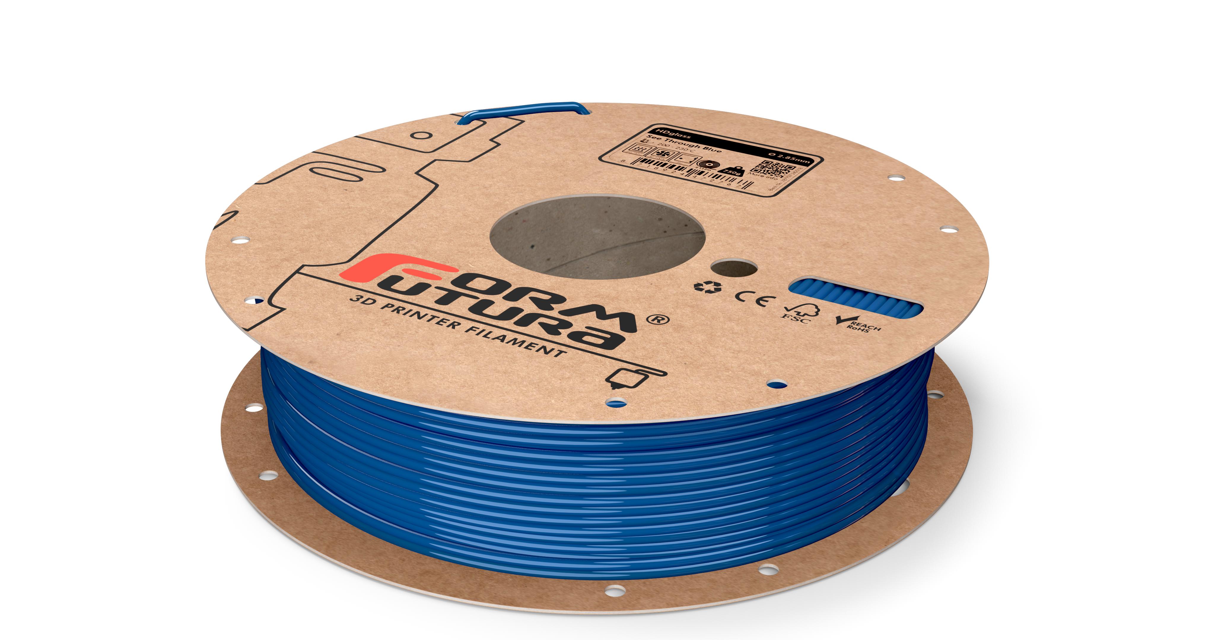 V177-285HDGLA-STBLU-0750_HDGlass-See-Through-Blue-285-750g__91979_1 PETG Filament HDglass 2.85mm See Through Blue 750 gram 3D Printer Filament - Image 1