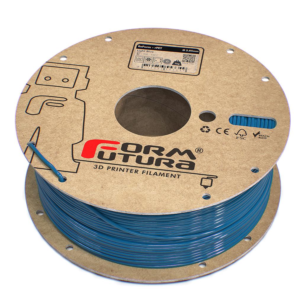 V177-285RPET-LIBL-1000_tg__90471_1 Glass feel recycled PETG Filament ReForm - rPET 2.85mm 1000 gram Light Blue 3D Printer Filament - Image 1