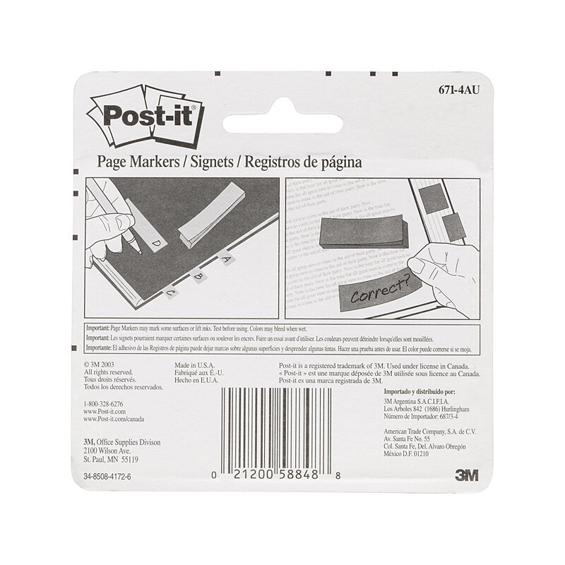 V177-D-PI70005254662-PI70005254662__96751-00 POST-IT Pg Mk 671-4AU Jp Pack of 200 Box of 6 - Image 1