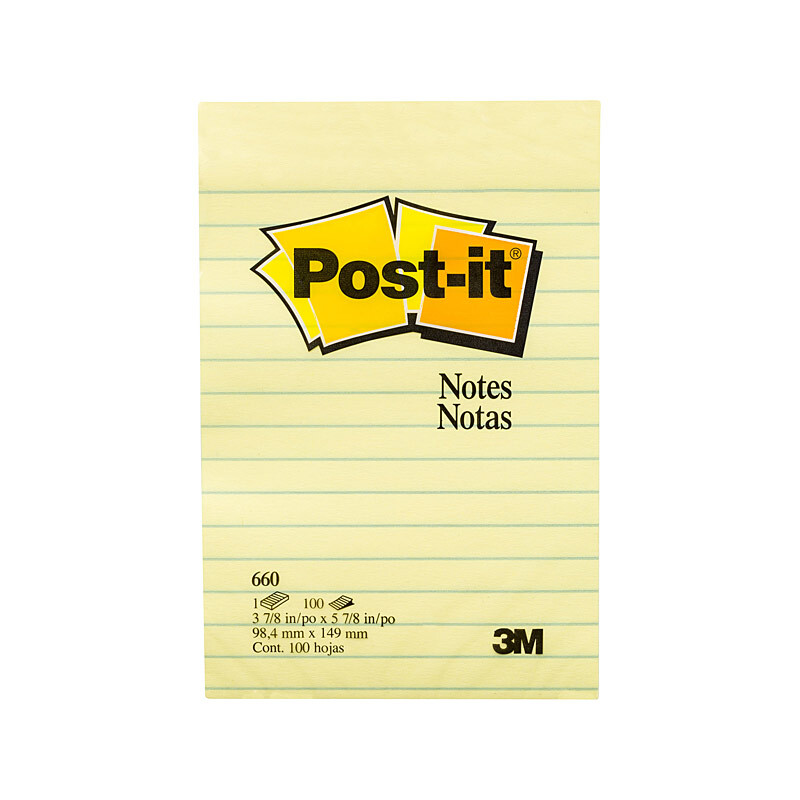 V177-D-PI70016035019-PI70016035019__52709-00 POST-IT 660 Yellow 98X149 Box of 12 - Image 1
