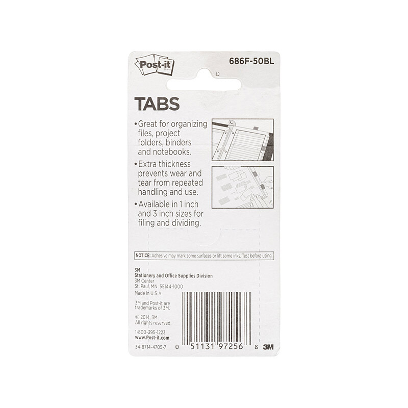 V177-D-PI70071501558-PI70071501558__23800-00 POST-IT Tabs 686F-50BL Pack of 2 Bx6 - Image 1