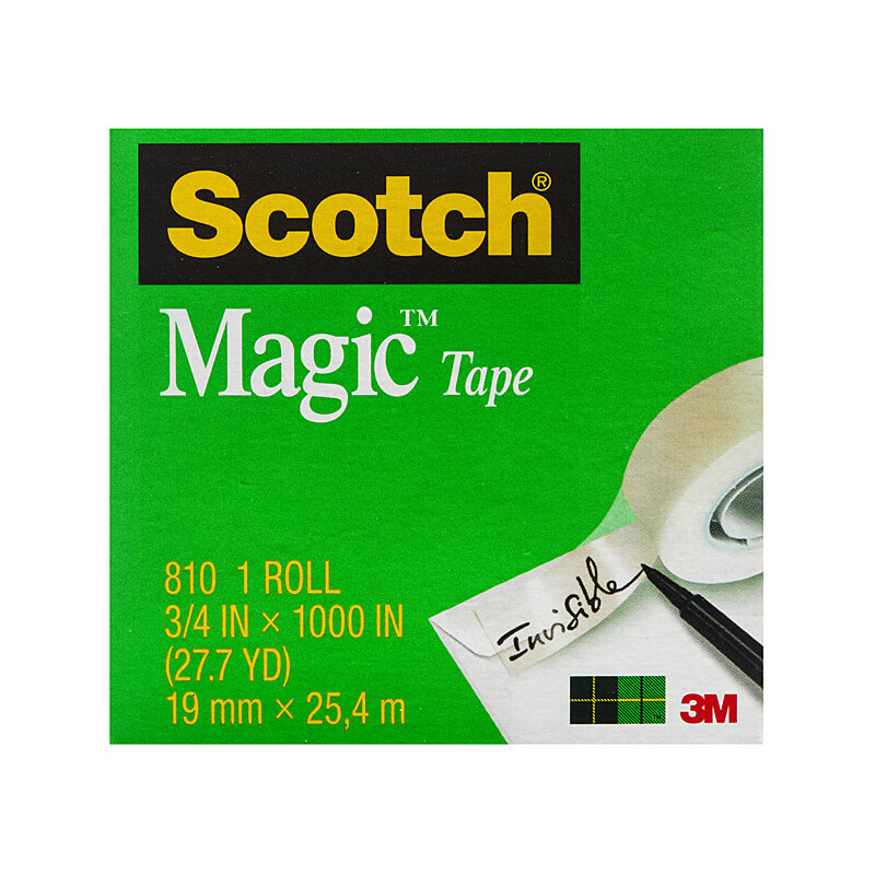 V177-D-SCT70005189280-36619-00 SCOTCH Magic Tape 810-4 19mm Pack of 4 - Image 1