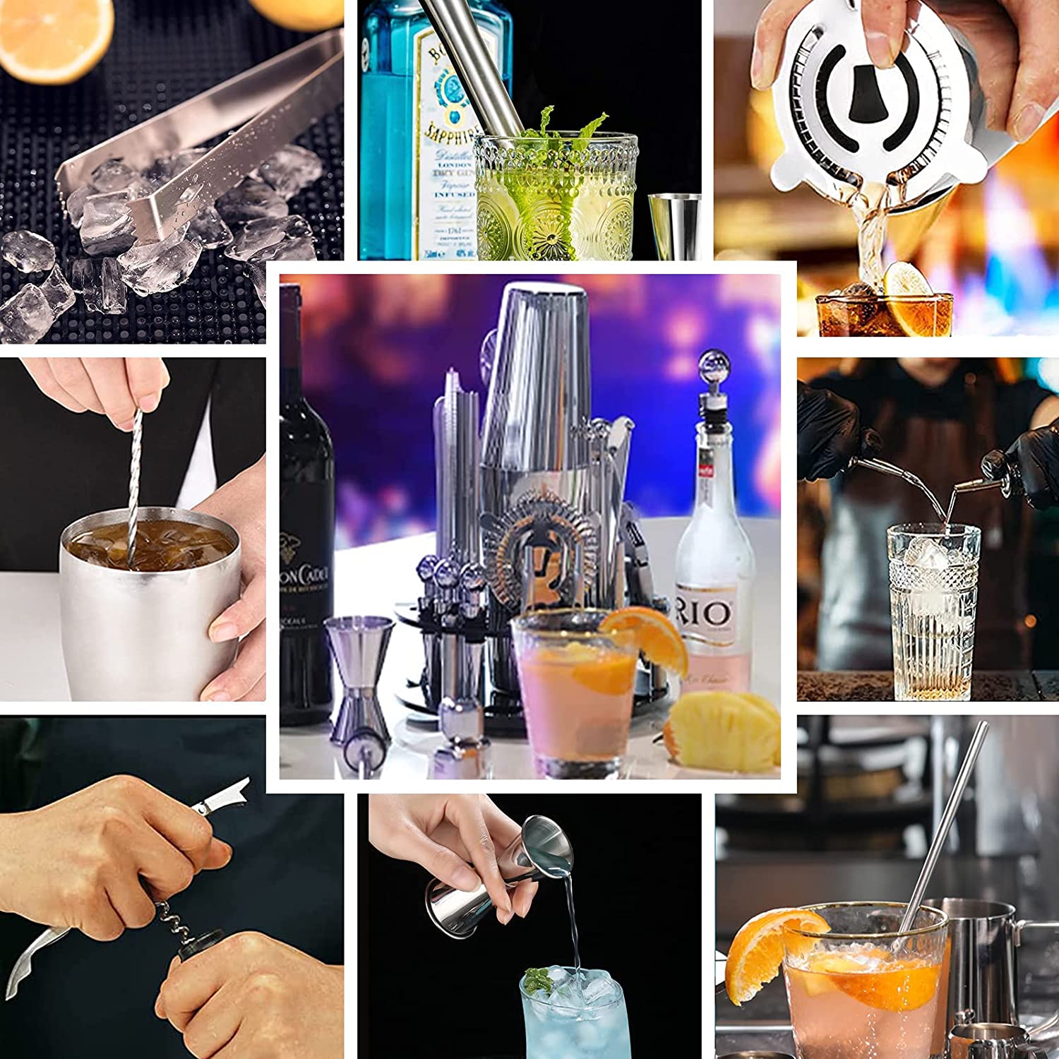 V178-82467_82467_6_rbFSiVY4f Cocktail Shaker Set Boston 23-Piece Stainless Steel and Professional Bar Tools for Drink Mixing - Image 6