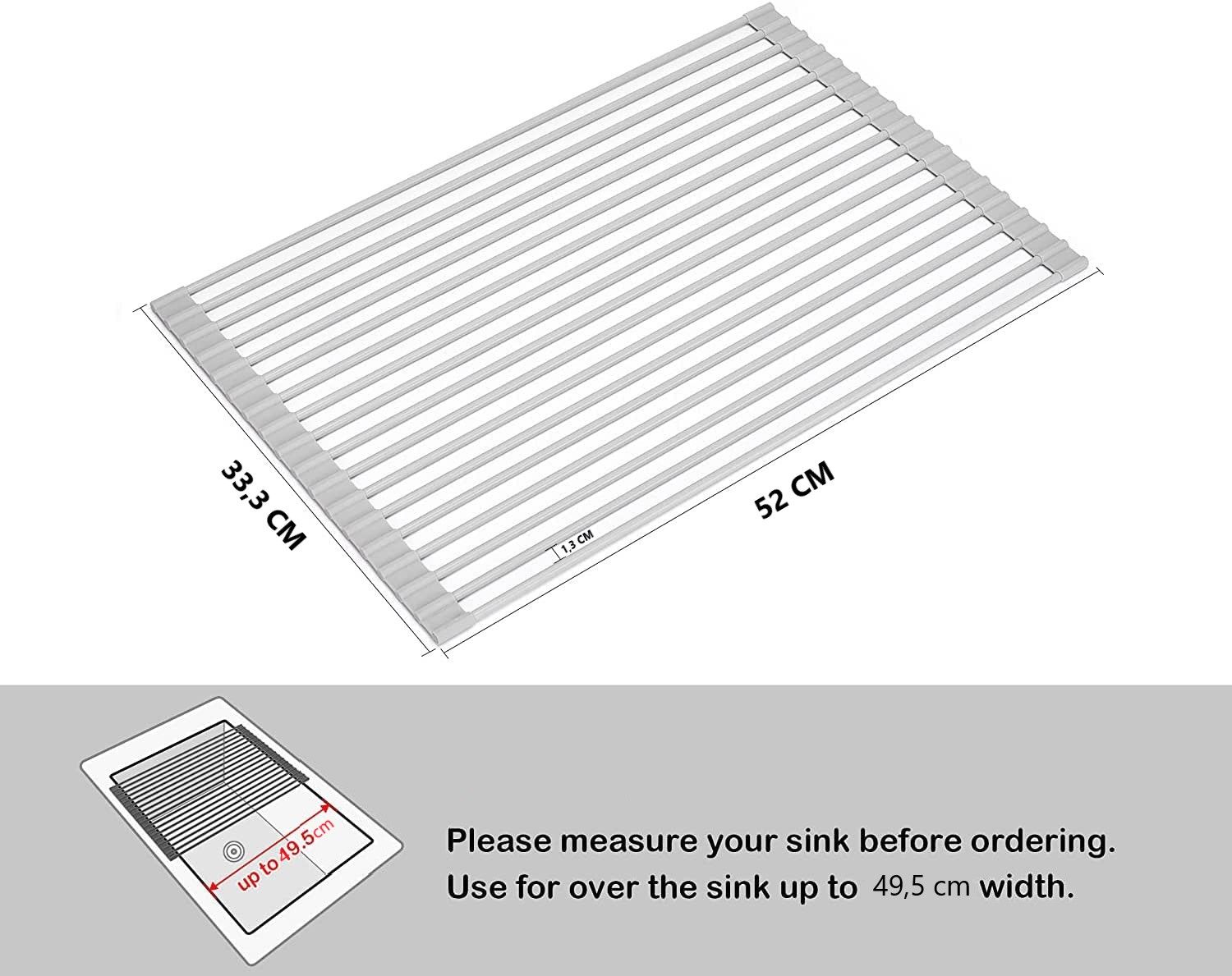 V178-84527-84527_3_dF5rVyRYn-02 Over The Sink Multipurpose Roll-Up Dish Drying Rack (52 x 33 cm) - Image 3