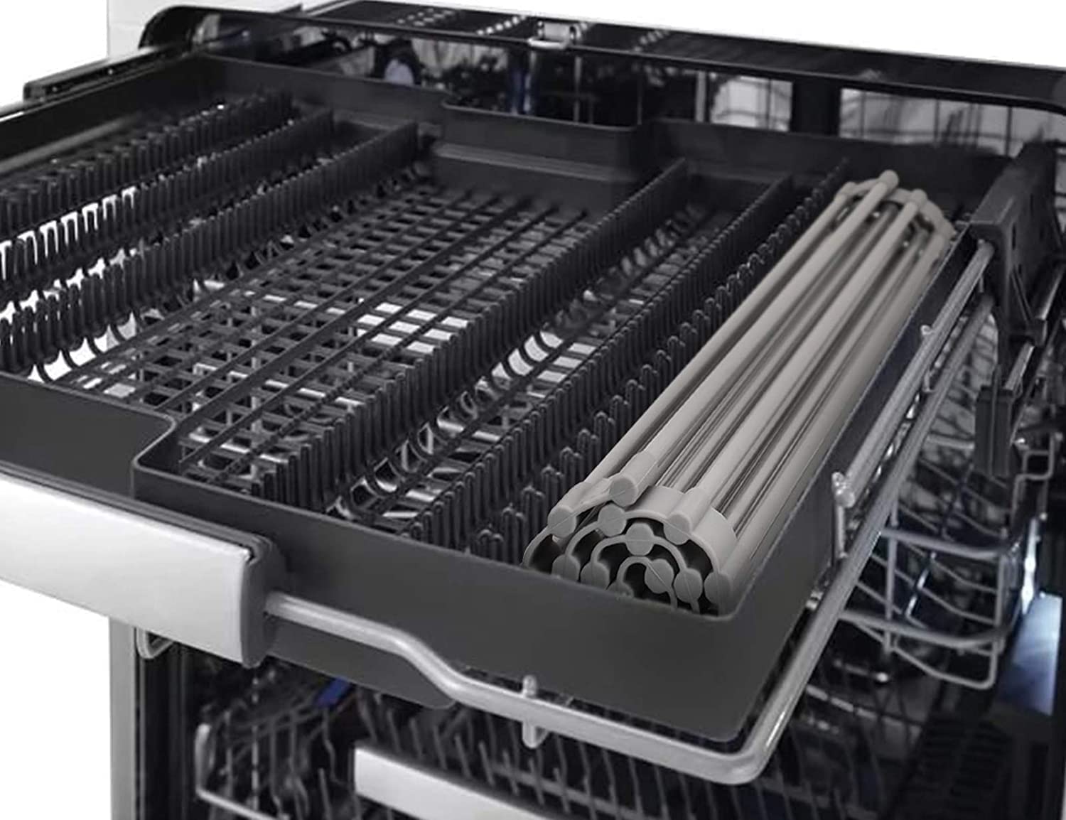 V178-84527-84527_7_IgfJNRKdo-06 Over The Sink Multipurpose Roll-Up Dish Drying Rack (52 x 33 cm) - Image 7