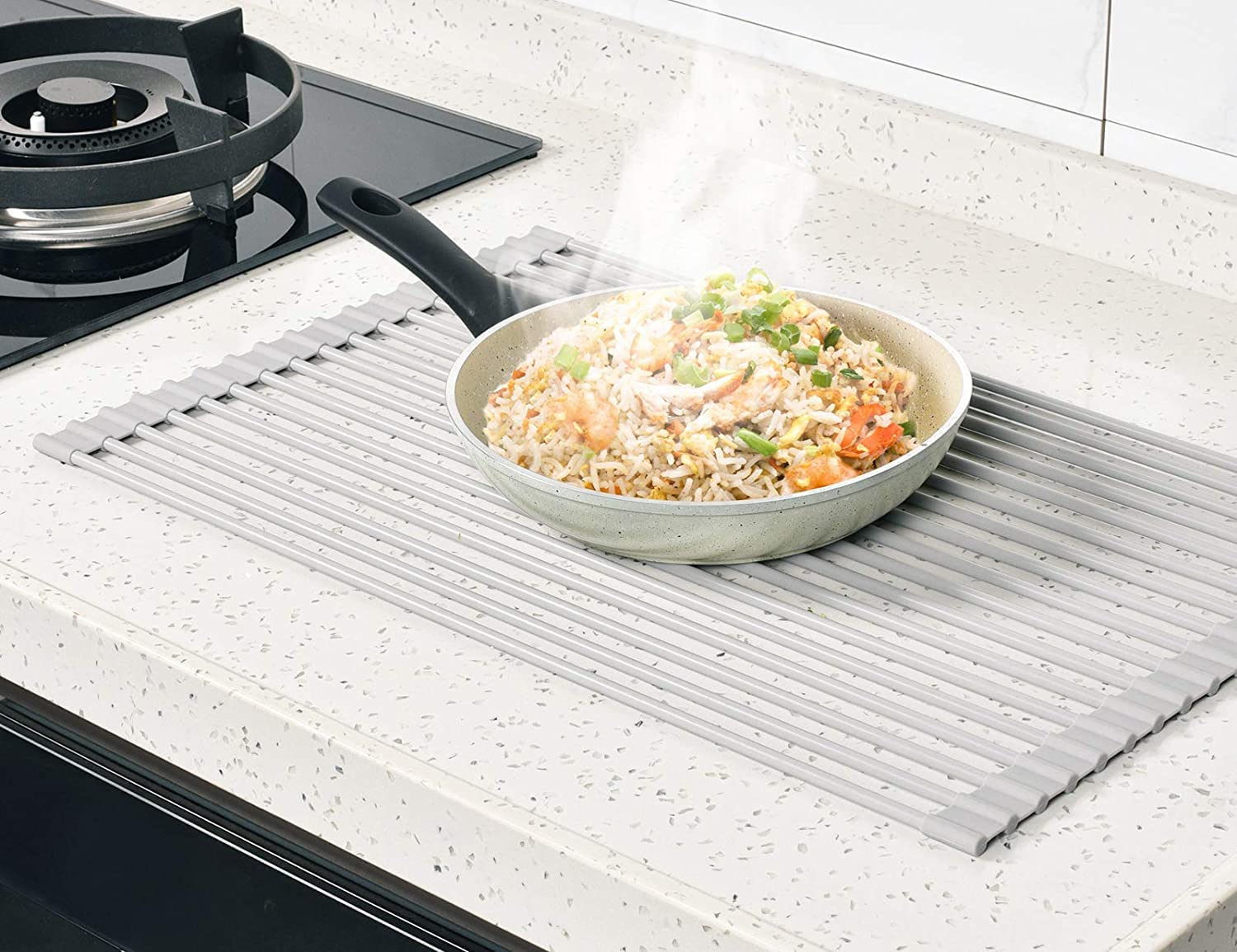 V178-84527-84527_8_6C4C33LMb-07 Over The Sink Multipurpose Roll-Up Dish Drying Rack (52 x 33 cm) - Image 8