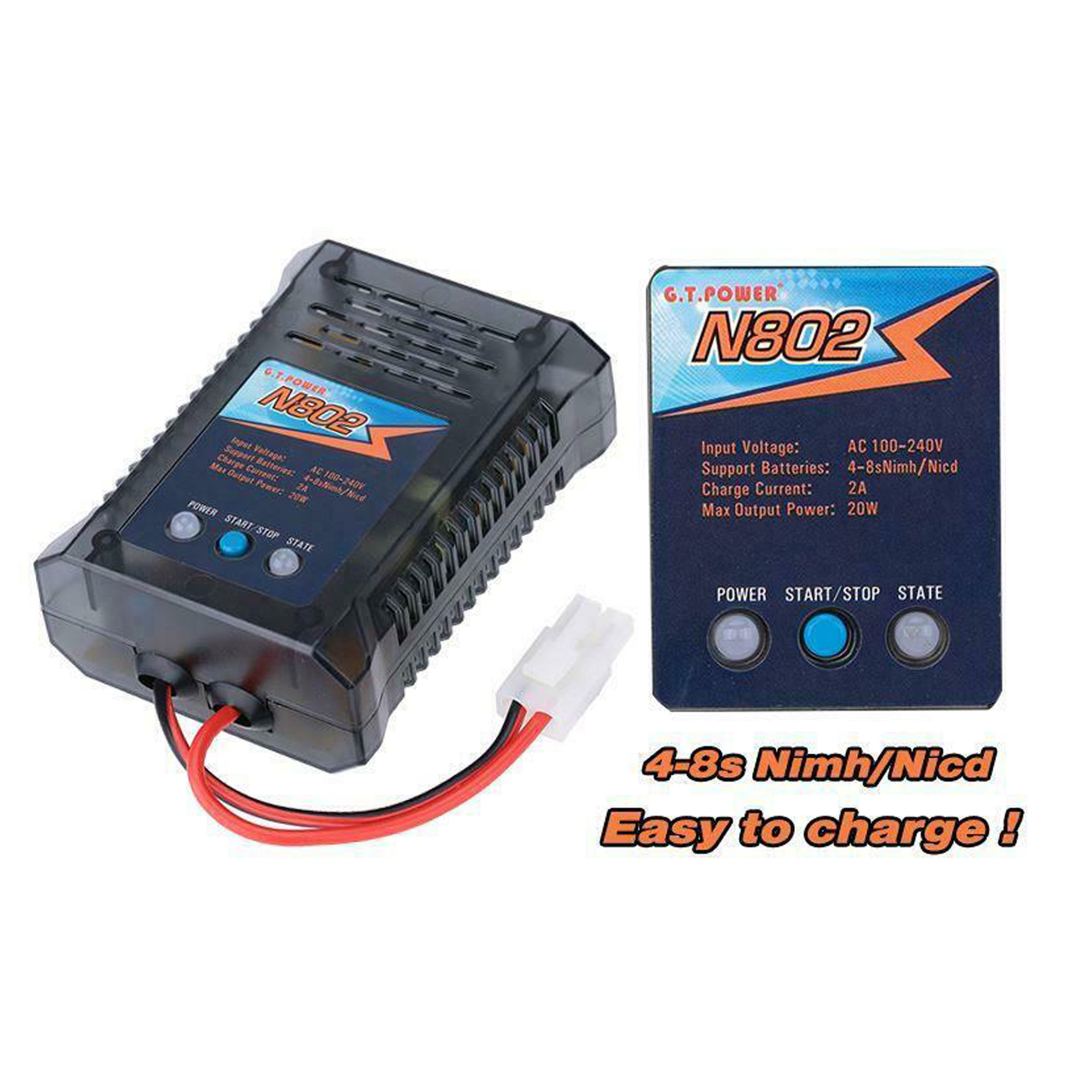 V185-GTN802TAM-32110-00 GT Power N802 NiMH NiCd Quick Battery AC Charger RC Hobby 2Amp Tamiya - Image 1