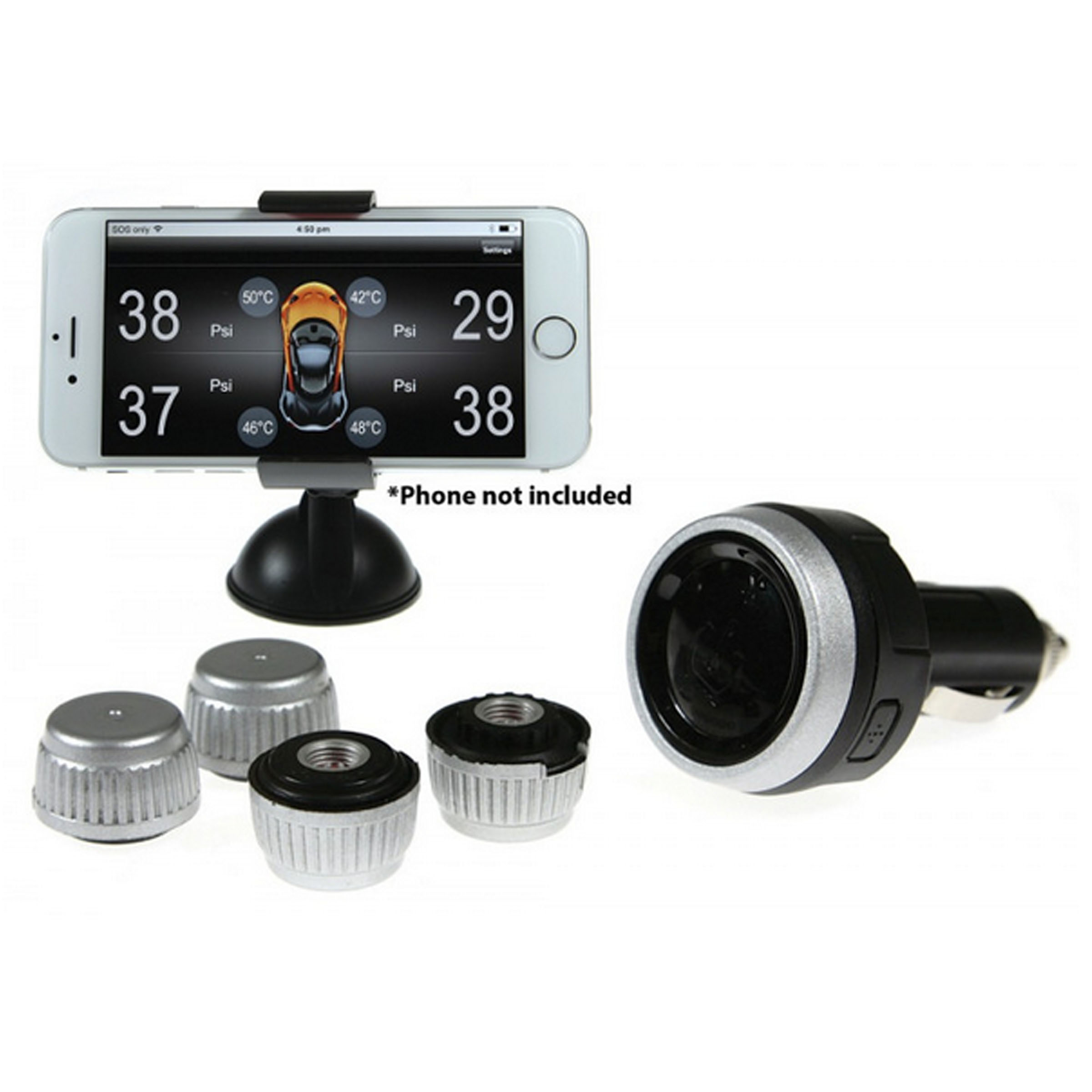 V185-GTPMS4BT-32111-00 Gator DIY BT Wireless Car Tyre Pressure Monitor Monitoring System App Control TPM iOS - Image 1