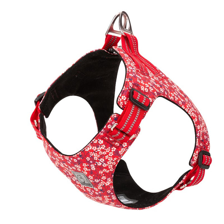 V188-ZAP-TLH1912-9-RED-XS-B09P4BCJP2.MAIN_720x720-00 Floral Doggy Harness Red 2XS - Image 1
