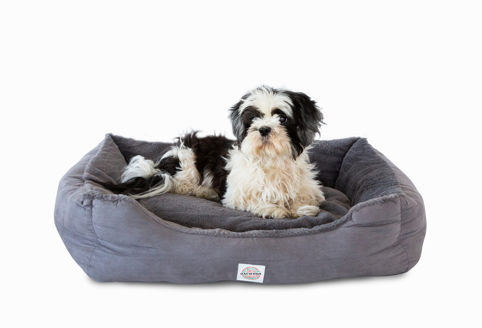 V196-PWB802-167752-08 Easy to Clean Electric Heated Rabbit Faux Fur Covering Pet Bed - Medium - Image 9
