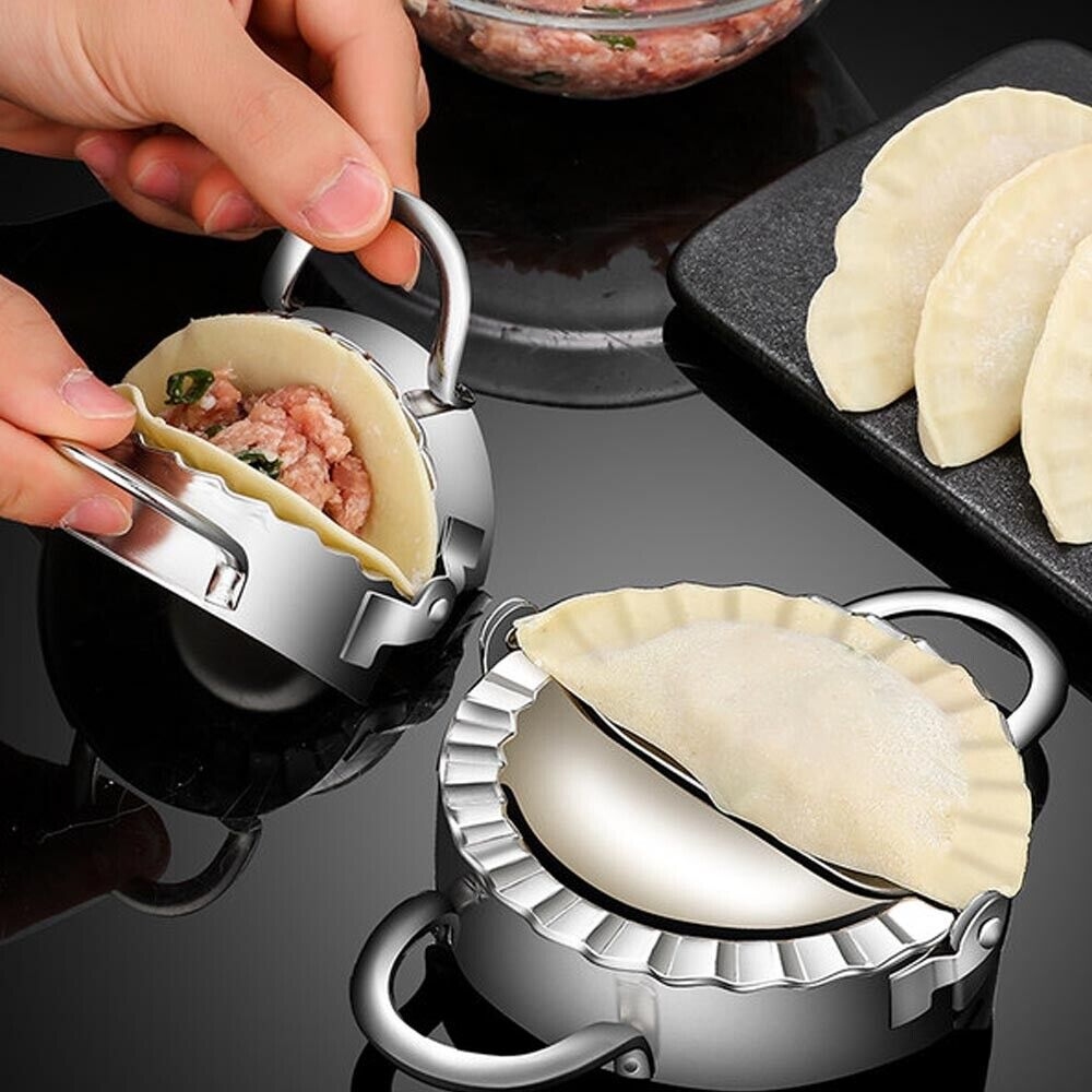 V201-EZ1171966A1-83791-05 Dumpling Maker Set Stainless Steel Dough Press Making Mold Mould Tool AU - Image 6