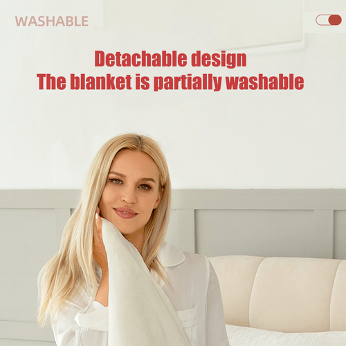 V201-FDZ1316BU8AU-208705-07 Double-side Flannel Heated Electric Throw Rug Blanket Fast Heating Warm Washable BLUE - Image 8