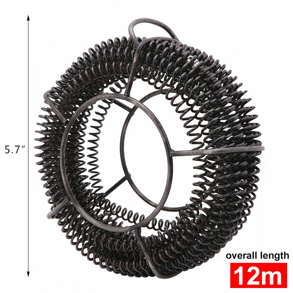 V201-GAA1206BL8AU-84781-04 Plumber Drain Snake Pipe Metal Cleaner Pipeline Sewer 12M + 6 Drill Bit Tool DIY - Image 5