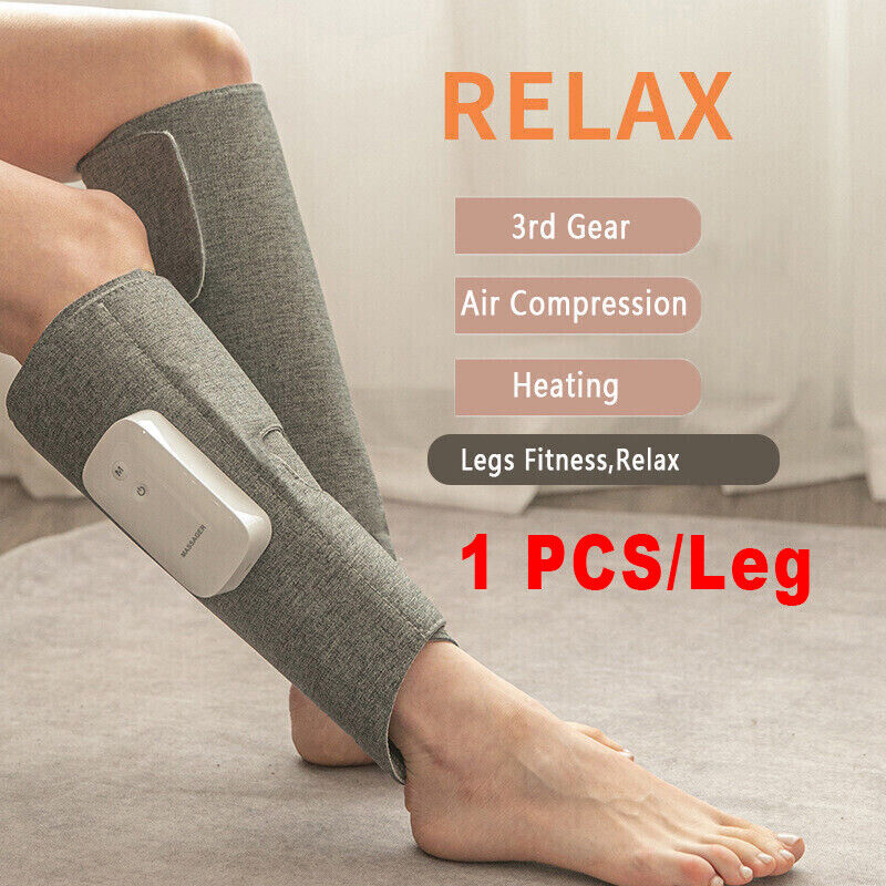 V201-MAS0710WH8AU-89711-00 Leg Massager Heated Air Compression Foot Massage Calf Circulation Muscles Relax - Image 1