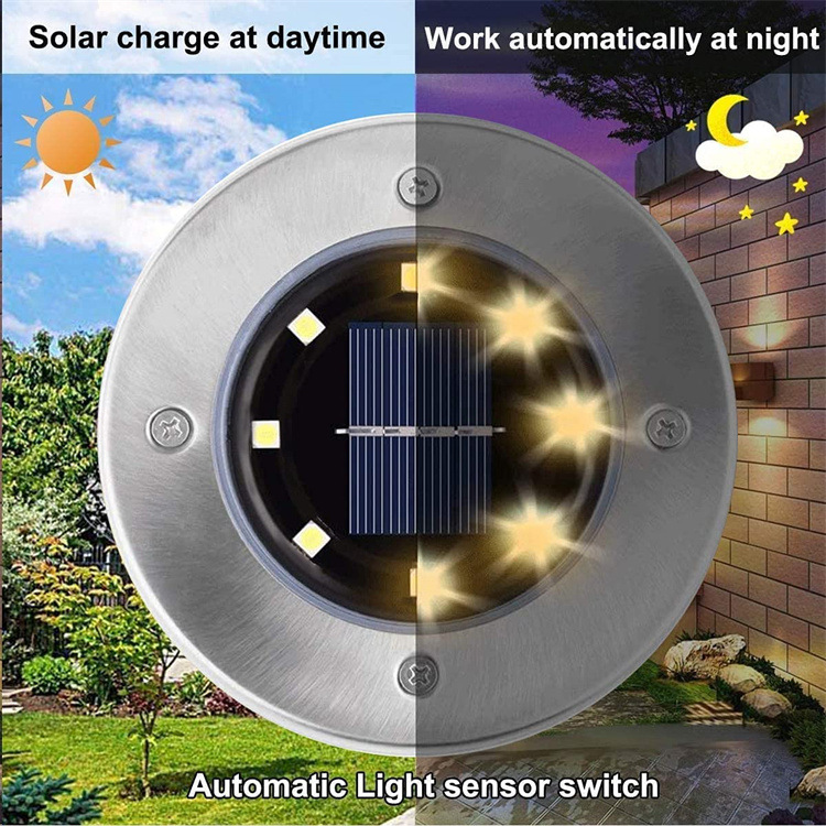 V201-W13043079-191437-02 LED Solar Underground Light Waterproof Color Changing Garden Buried Lamp - Image 3