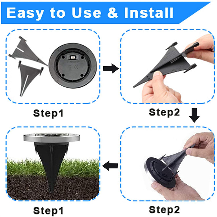 V201-W13043079-191437-05 LED Solar Underground Light Waterproof Color Changing Garden Buried Lamp - Image 6