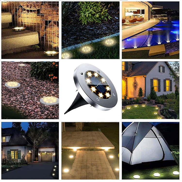 V201-W13043079-191437-07 LED Solar Underground Light Waterproof Color Changing Garden Buried Lamp - Image 8