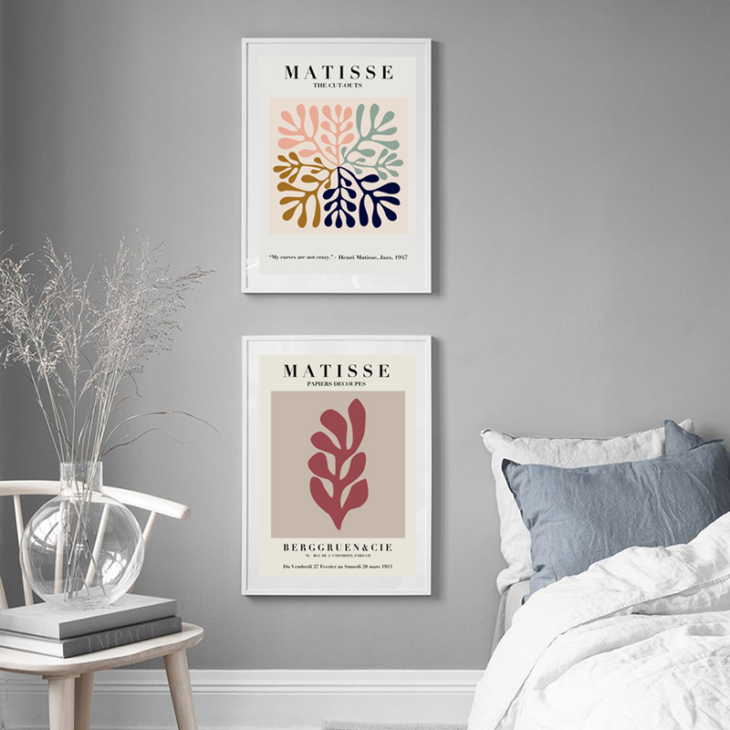 V207-1247-3-146377-01 Wall Art 90cmx135cm Matisse 2 Sets White Frame Canvas - Image 2