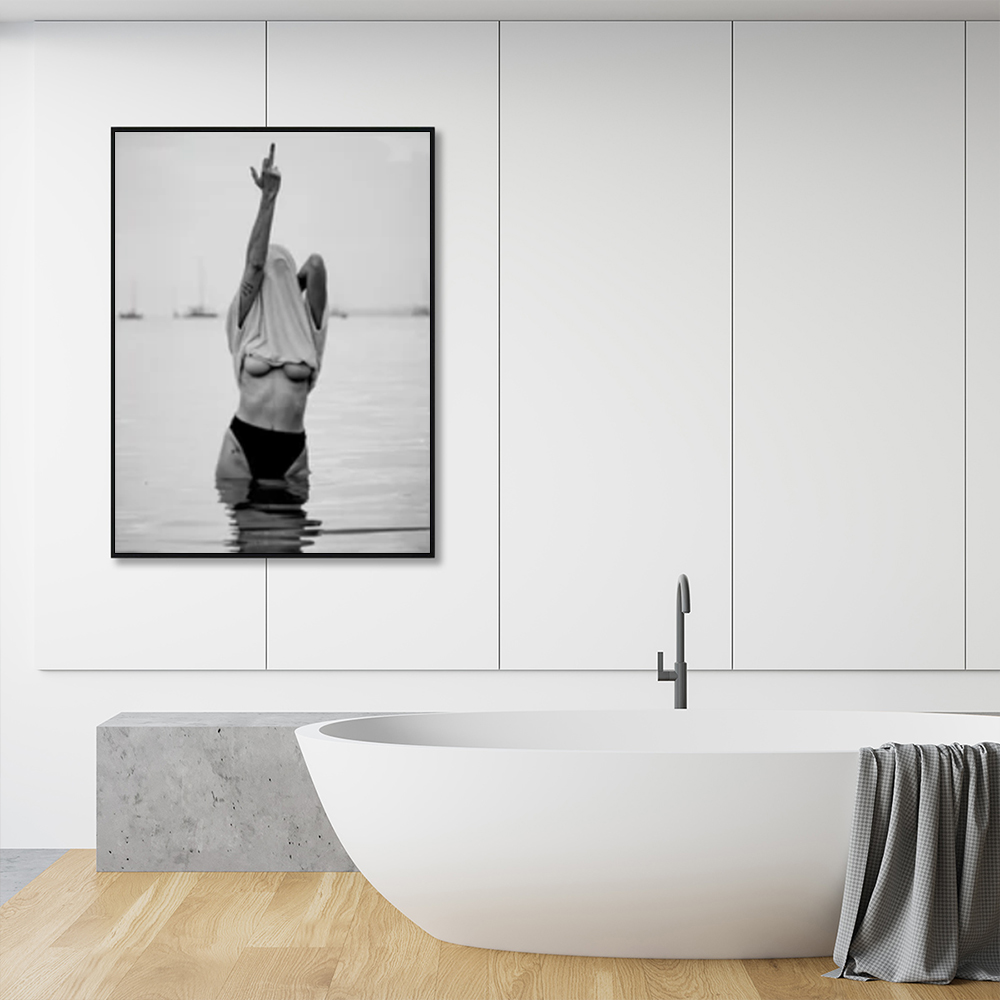 V207-1289-4-146135-02 Wall Art 100cmx150cm Feminist Print Black Frame Canvas - Image 3