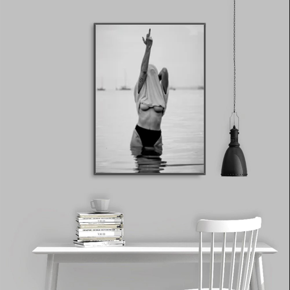 V207-1289-4-146135-03 Wall Art 100cmx150cm Feminist Print Black Frame Canvas - Image 4