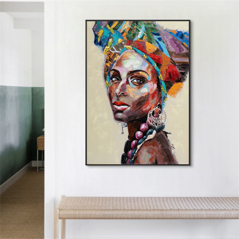 V207-1331-4-146085-02 Wall Art 100cmx150cm African women 2 Sets Black Frame Canvas - Image 3