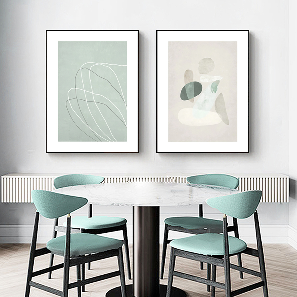 V207-16693-130913-01 Wall Art 90cmx135cm Abstract body and lines 2 Sets Black Frame Canvas - Image 2