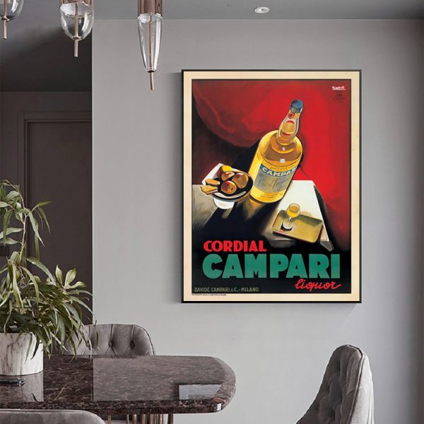 V207-18033-130821-02 Wall Art 100cmx150cm Cordial Campari Liquor Black Frame Canvas - Image 3