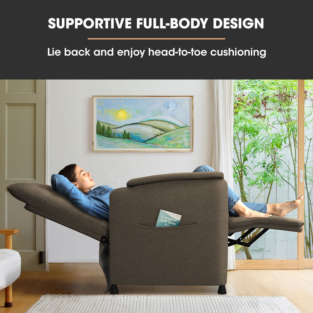 V219-HELMCRFO5BGA-202505081820-02 FORTIA Electric Armchair Recliner, Single Fabric Chair, Biege - Image 3