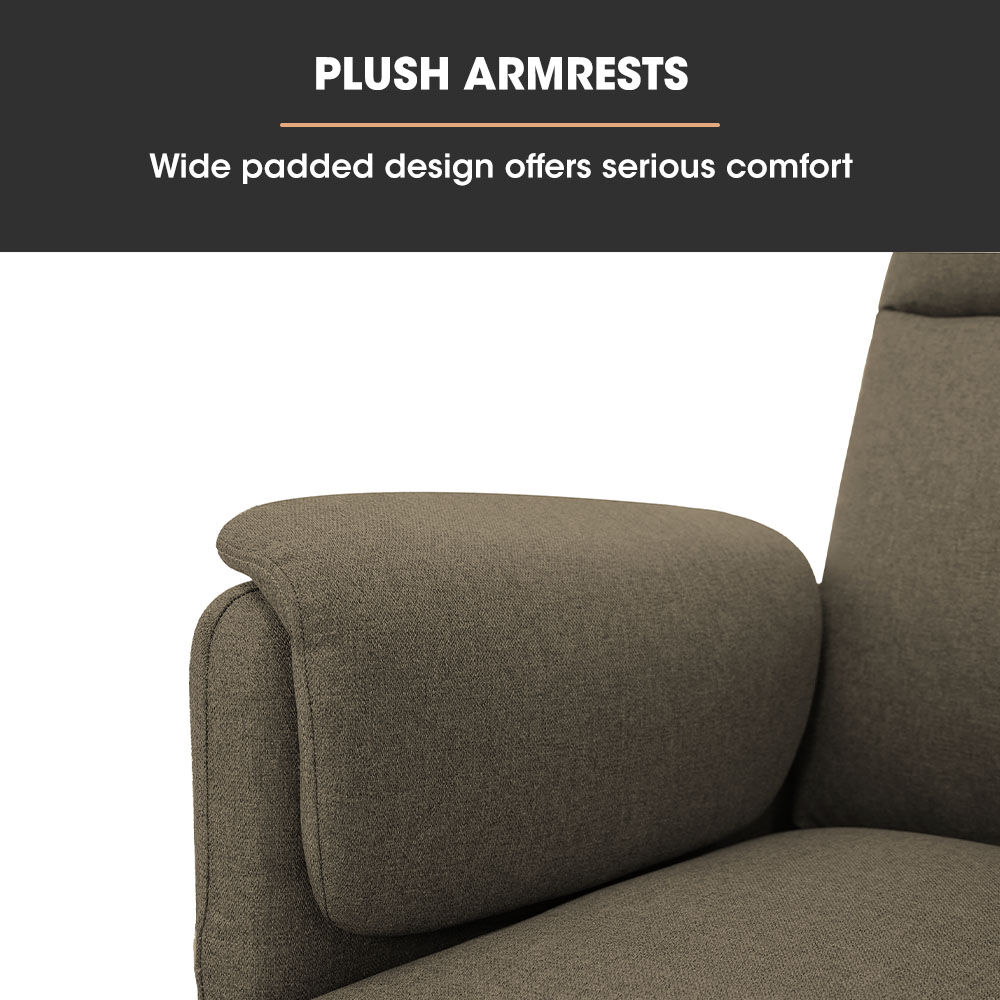 V219-HELMCRFO5BGA-202505081820-07 FORTIA Electric Armchair Recliner, Single Fabric Chair, Biege - Image 8