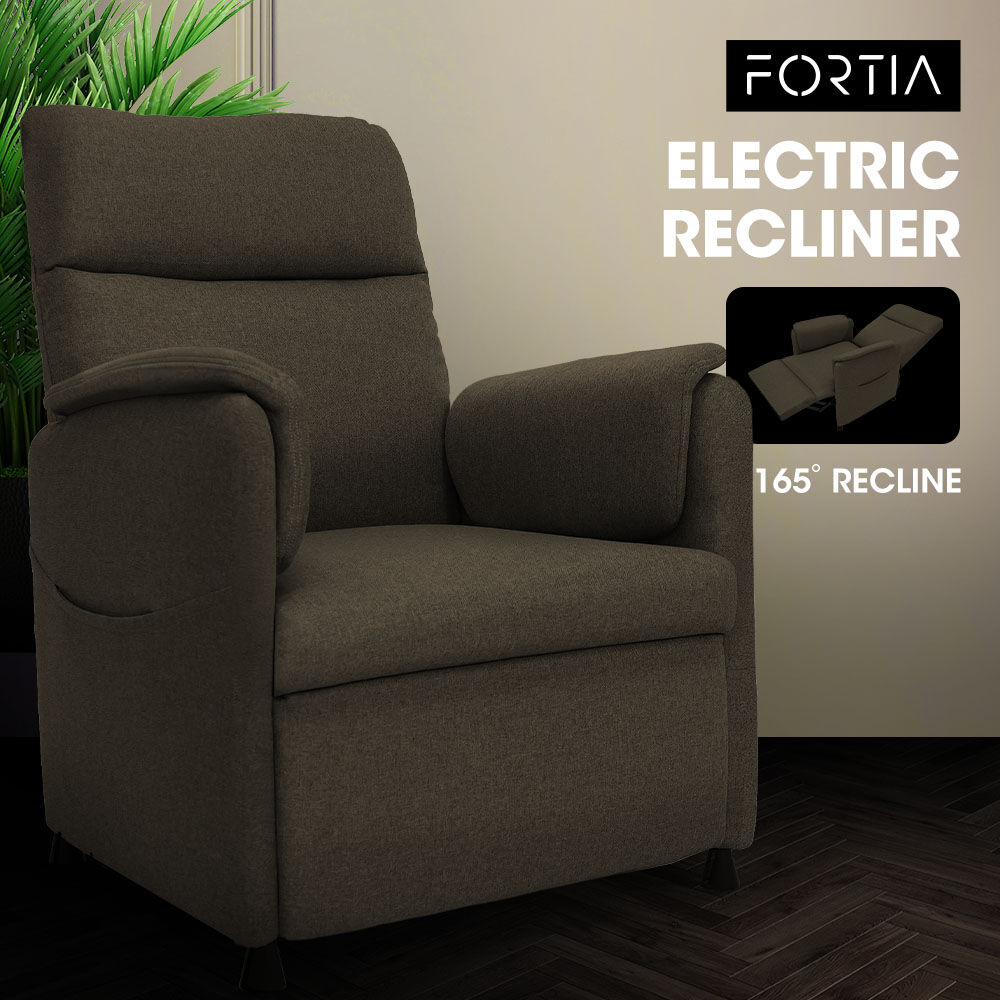 V219-HELMCRFO5BGA-202505081820-10 FORTIA Electric Armchair Recliner, Single Fabric Chair, Biege - Image 11