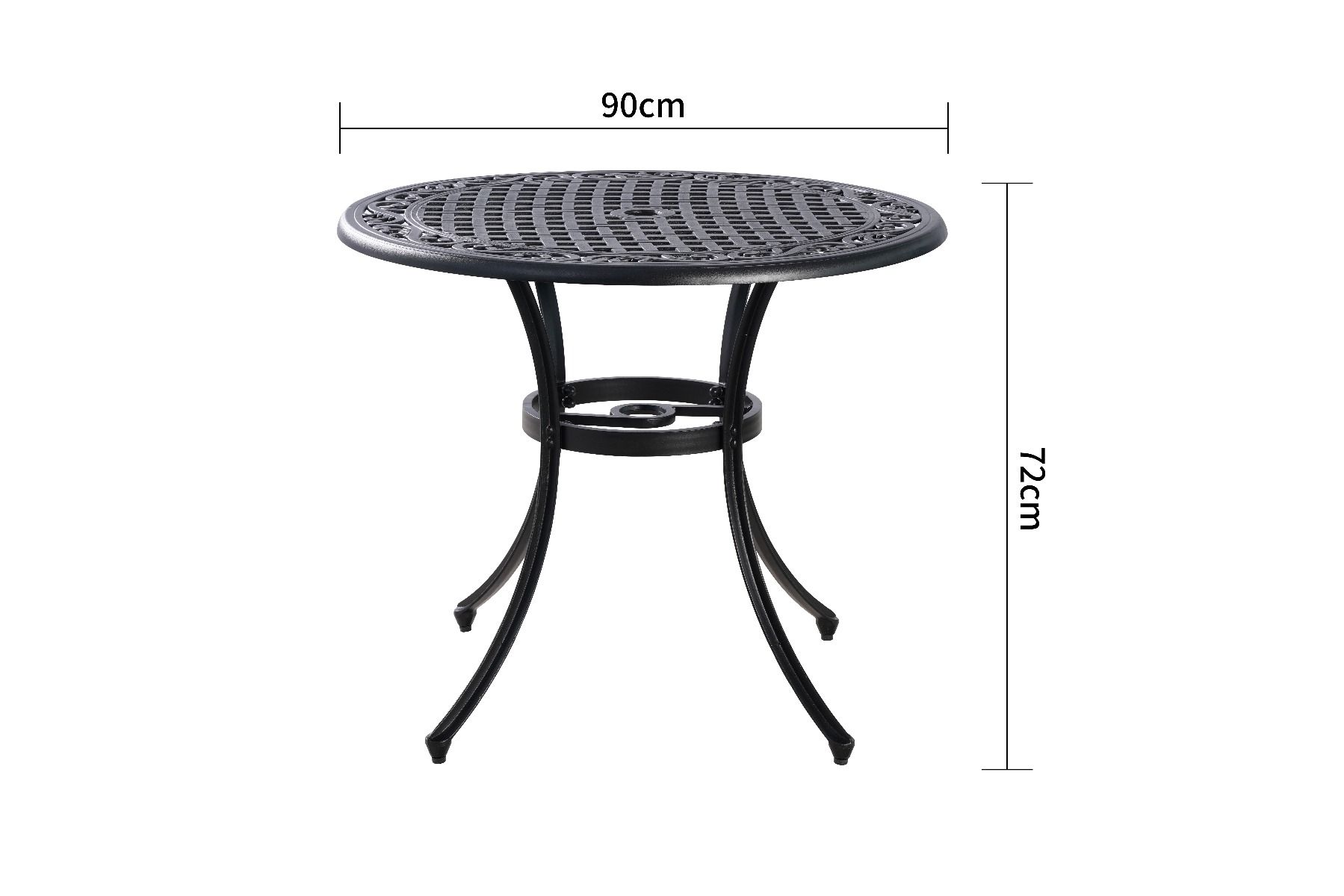 V231-CAT-090BLACK-202506031300-01 Marco Aluminium 90cm table - Image 2