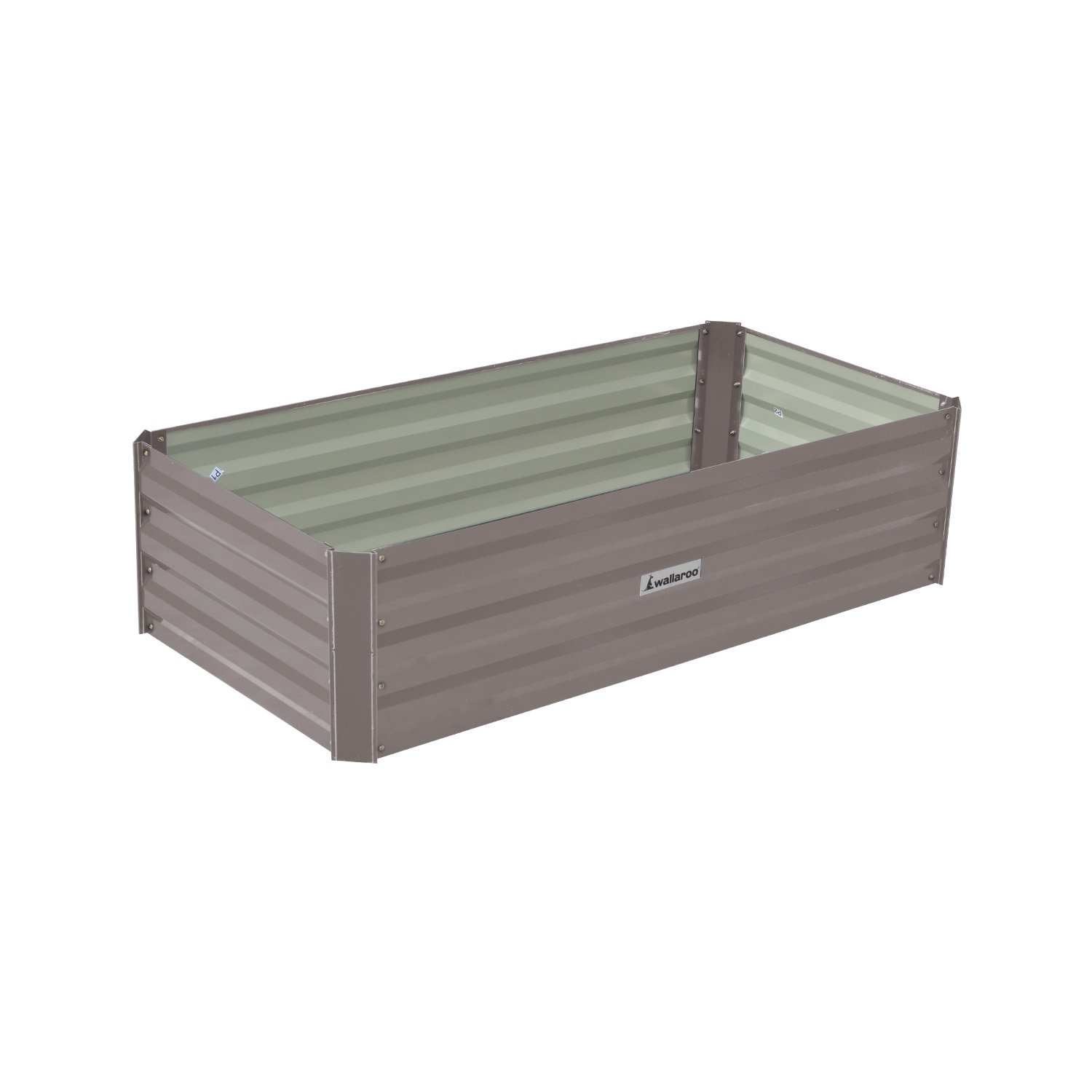 V240-GBD-BSW-1206-GY-73579-00 Wallaroo Garden Bed 120 x 60 x 30cm Galvanized Steel - Grey - Image 1