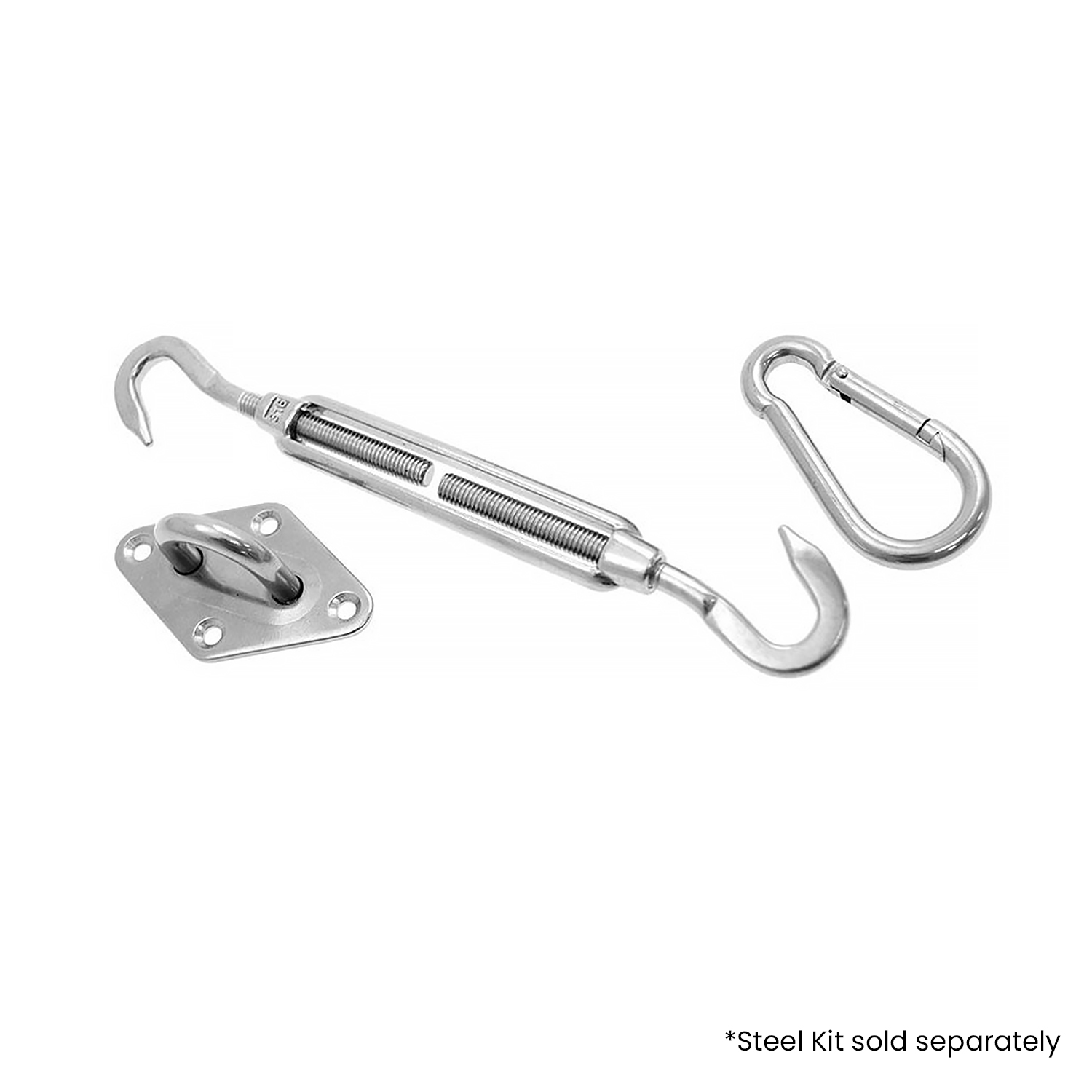 V240-GYSS-36-TRI-70993-05 Wallaroo Triangle Shade Sail 3.6 x 3.6 x 3.6M - Grey - Image 6