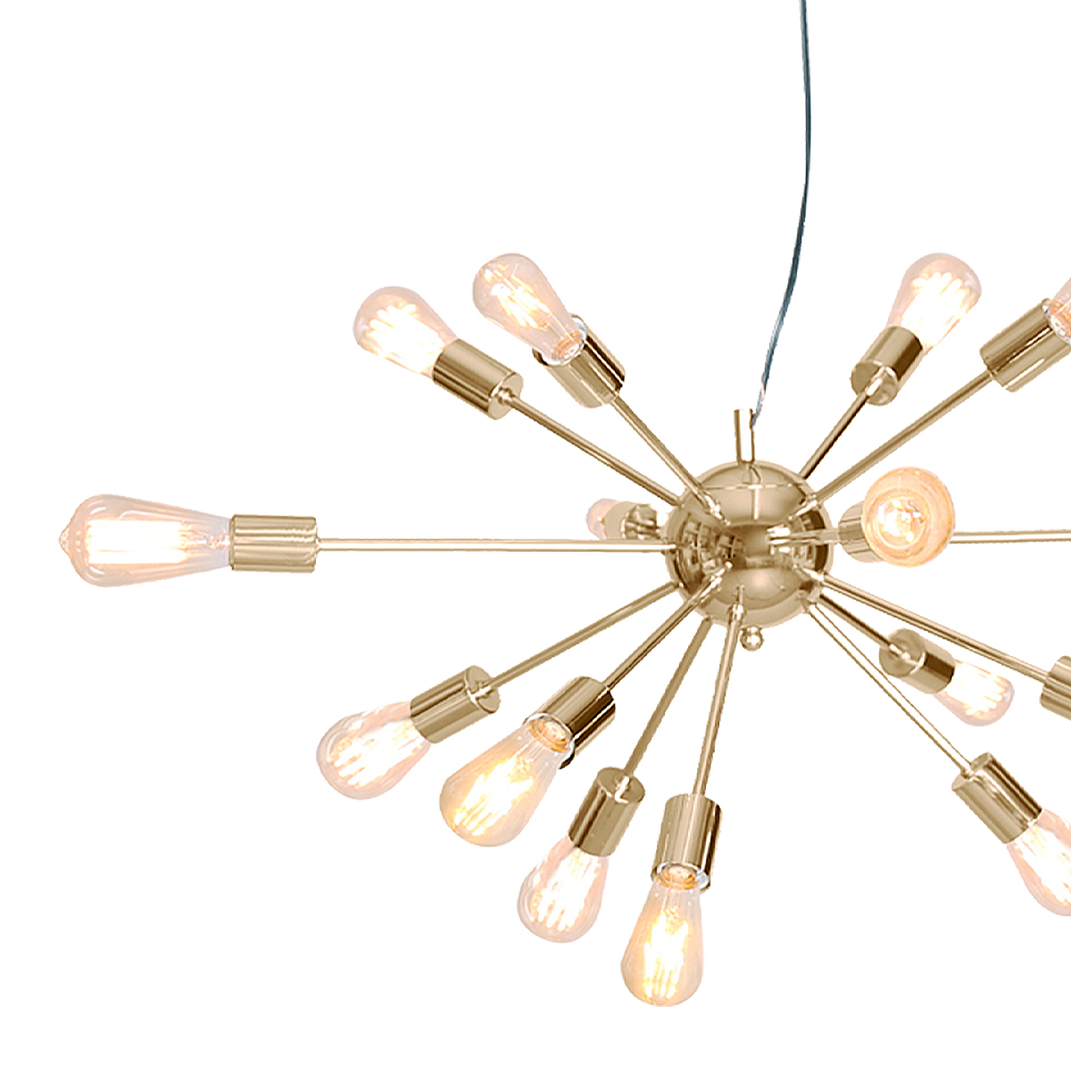 V240-LMP-MLM-50604-71612-06 Sarantino 15-Light Sputnik Chandelier in Brass Finish - Image 7