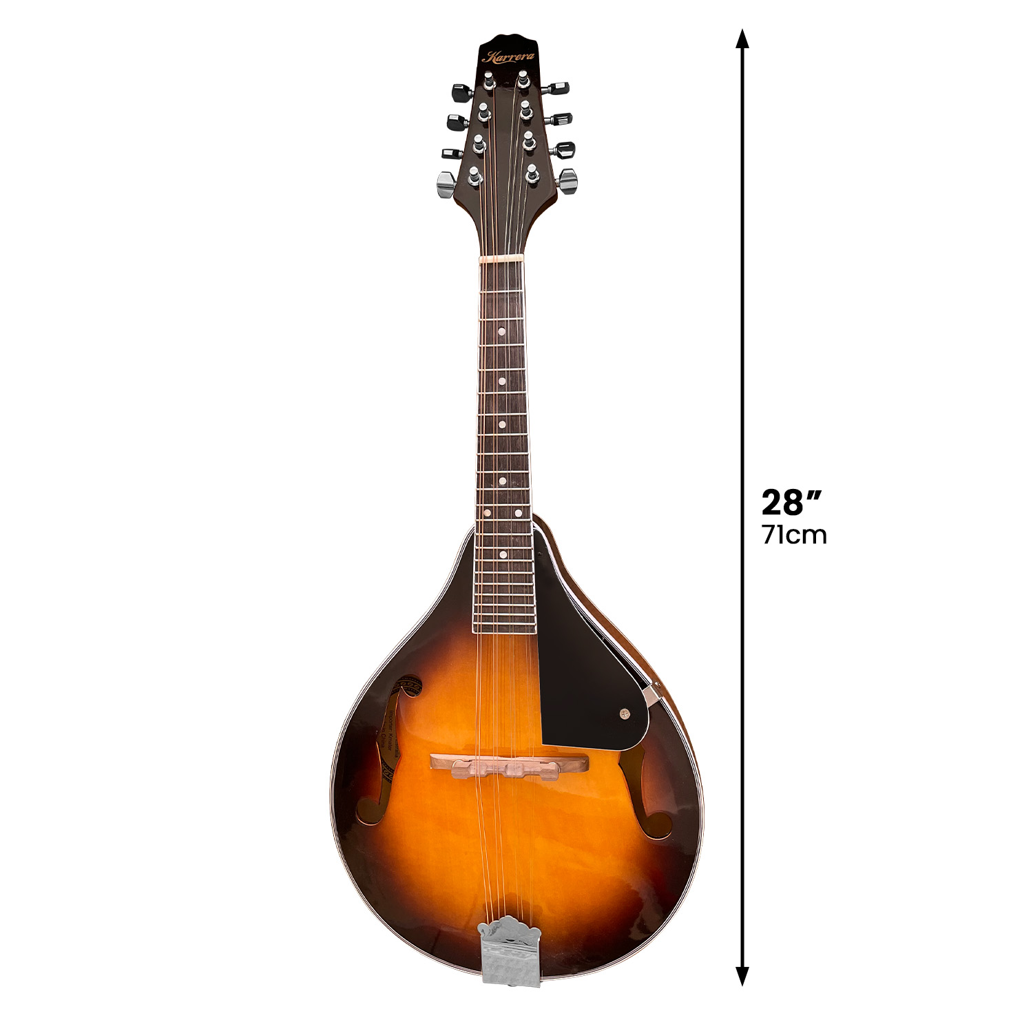 V240-MDL-TDT-71731-02 Karrera Traditional Mandolin - Sunburst - Image 3