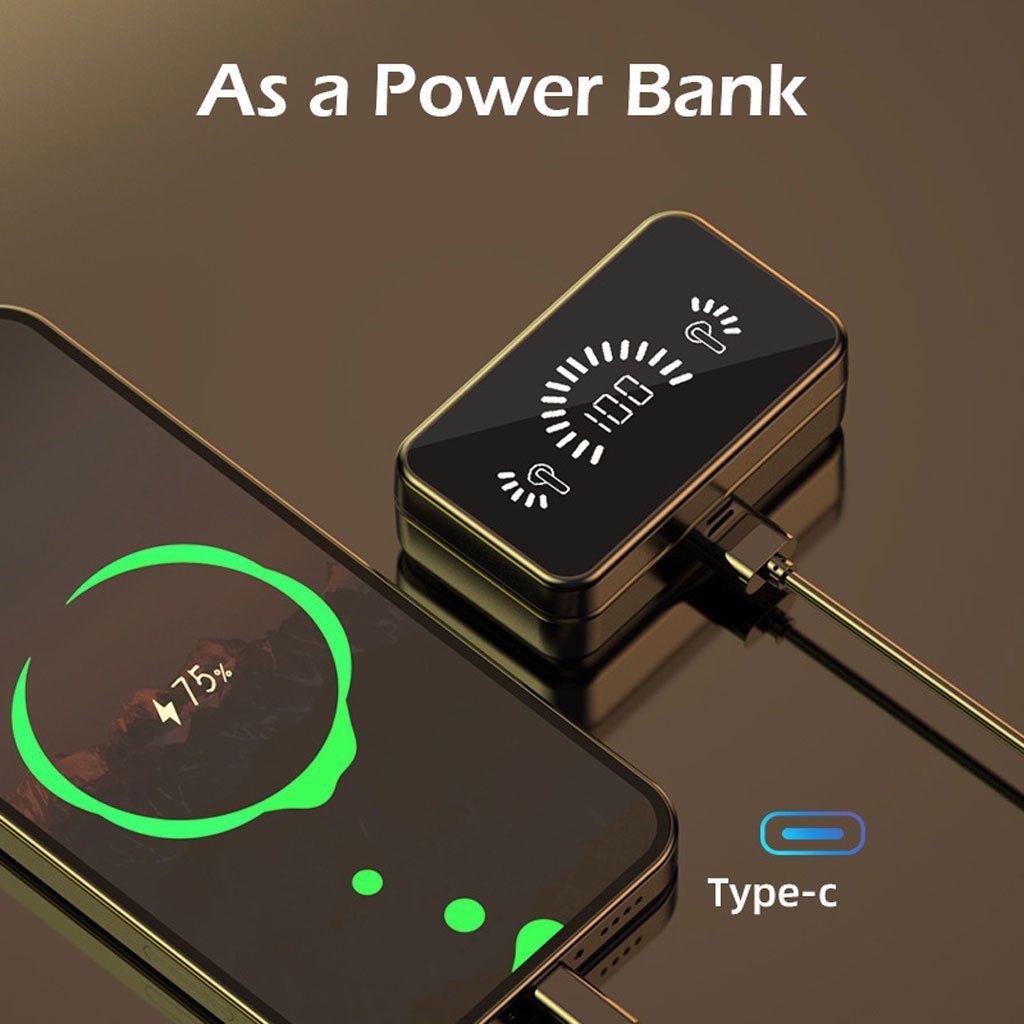 V255-EARPHONE-B68-BK-52129-06 Wireless Bluetooth 5.0 Earphones Headphones Earbuds Headset - Image 7