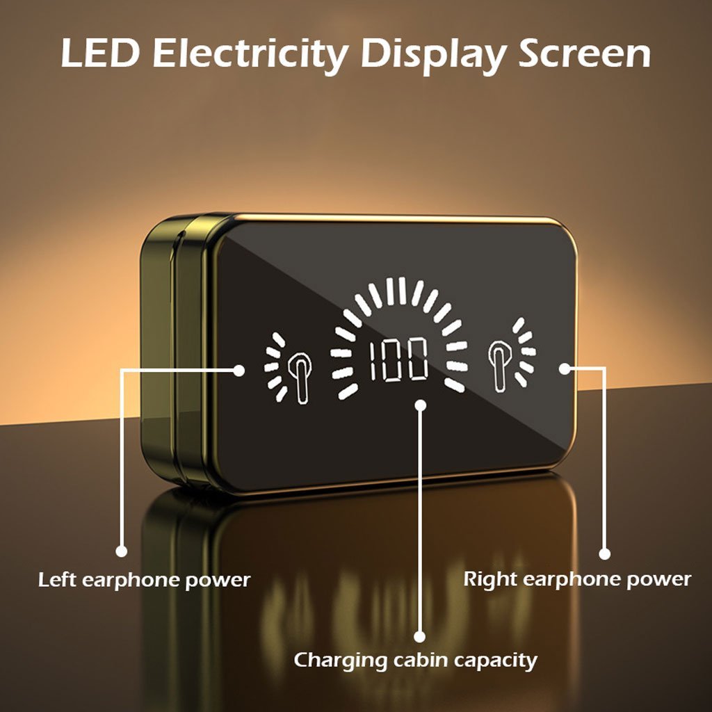 V255-EARPHONE-B68-BK-52129-07 Wireless Bluetooth 5.0 Earphones Headphones Earbuds Headset - Image 8