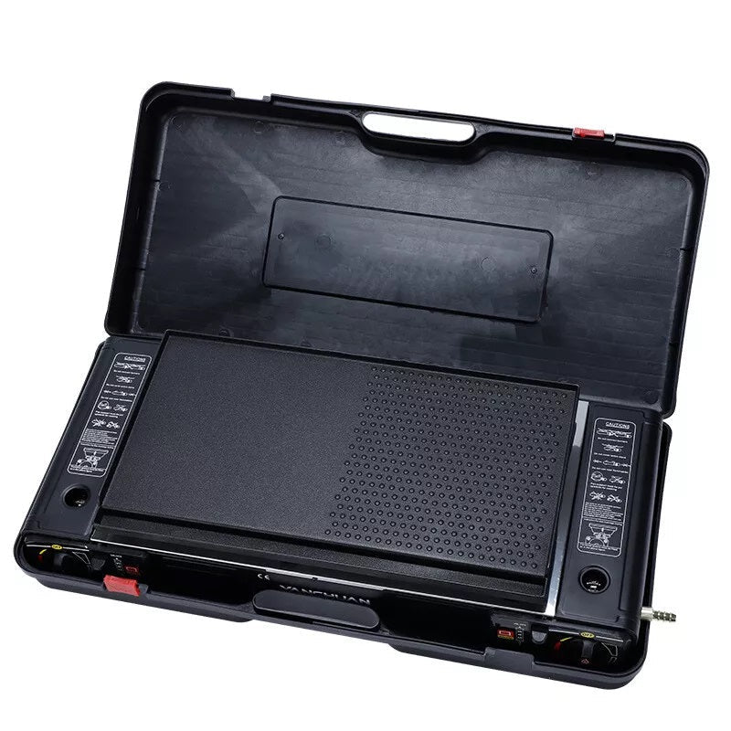 V255-YC-TWIN-STOVE-202506190810-08 2 Burner Butane Countertop Stove, Portable Adjustable Burners with Carry Case, Portable Camping Stove with Baking Tray - Image 9