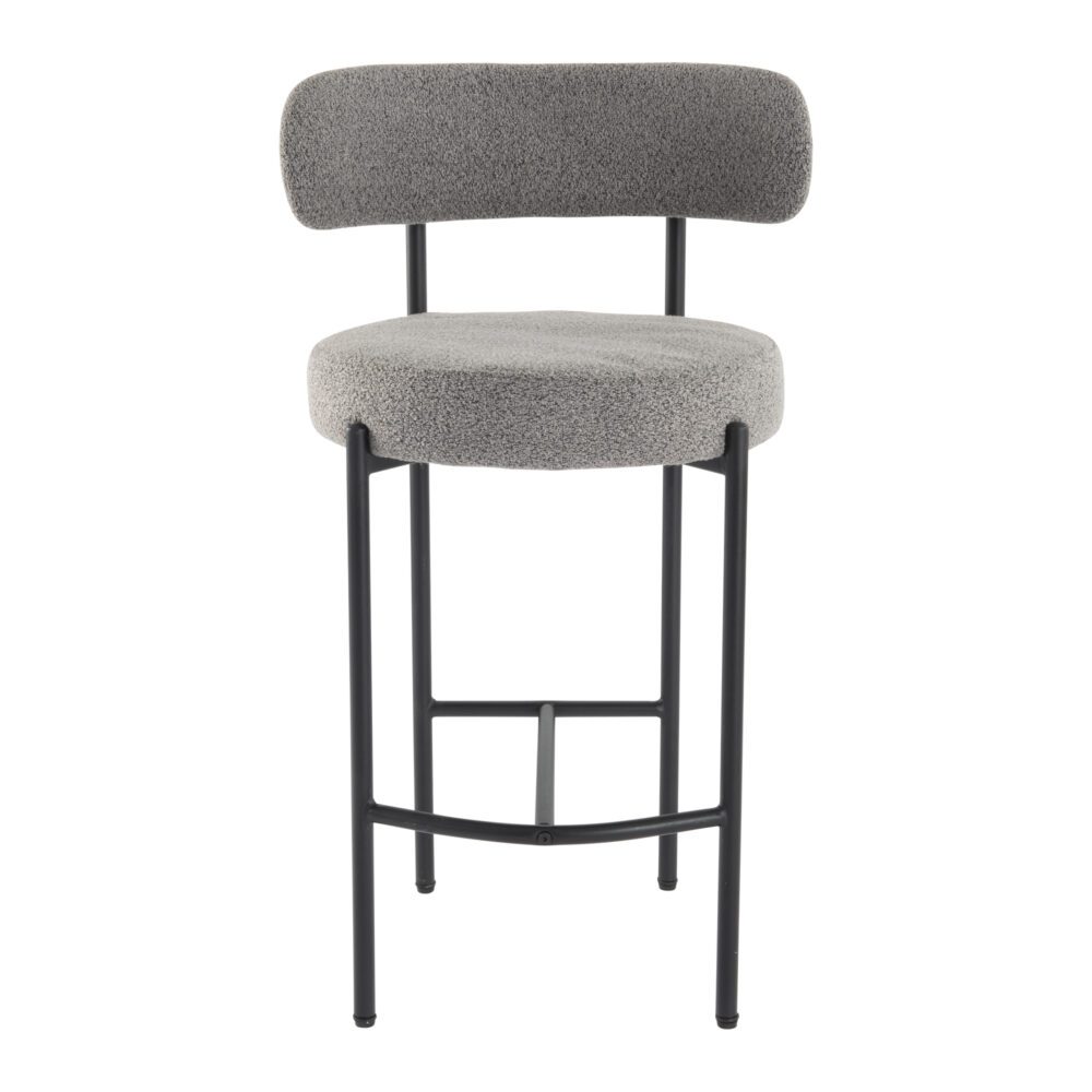 V264-DNC-417B-MGR-02-1-189426-03 Contemporary Grey Boucle Elsa Low Bar Stools - Image 4