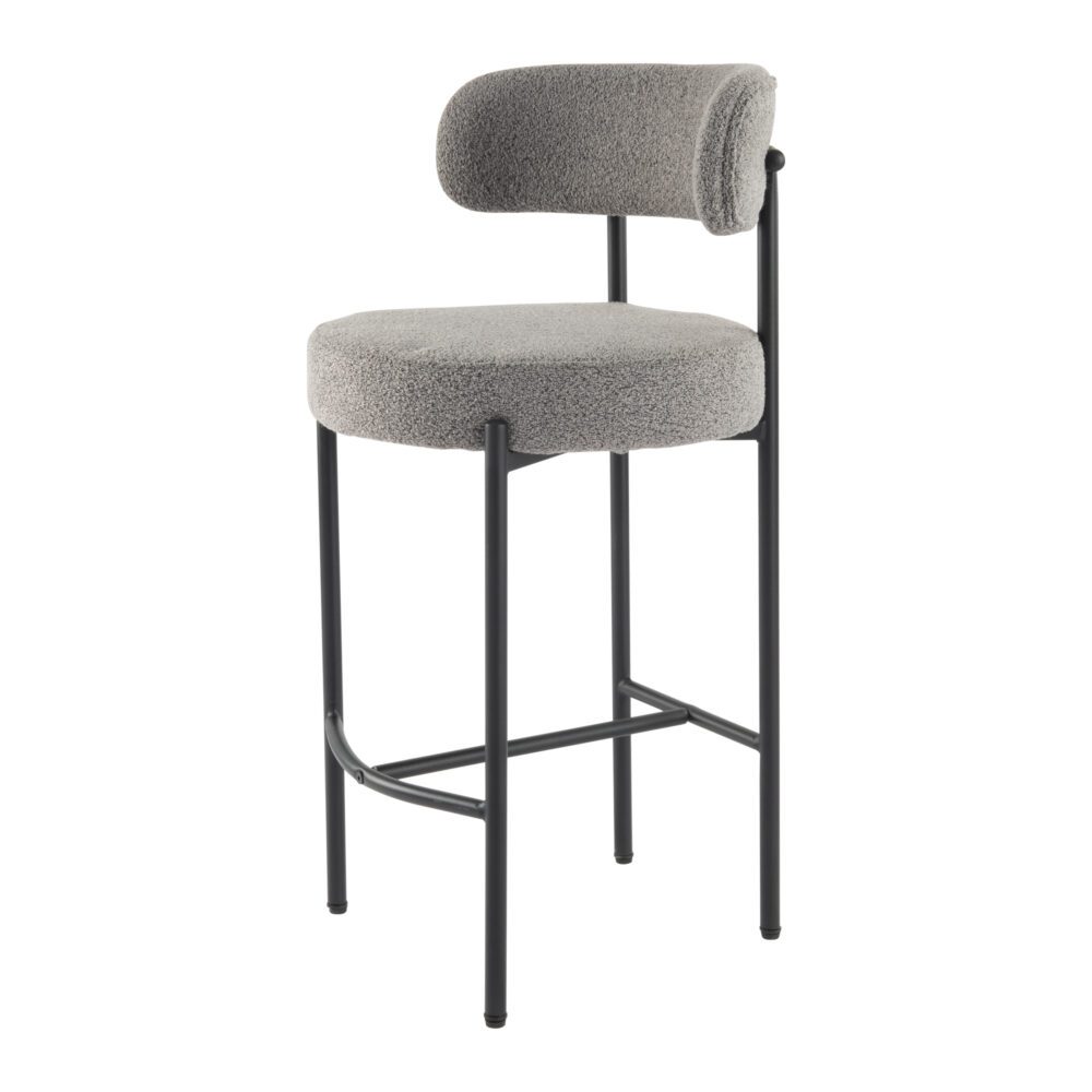 V264-DNC-417B-MGR-02-1-189426-04 Contemporary Grey Boucle Elsa Low Bar Stools - Image 5