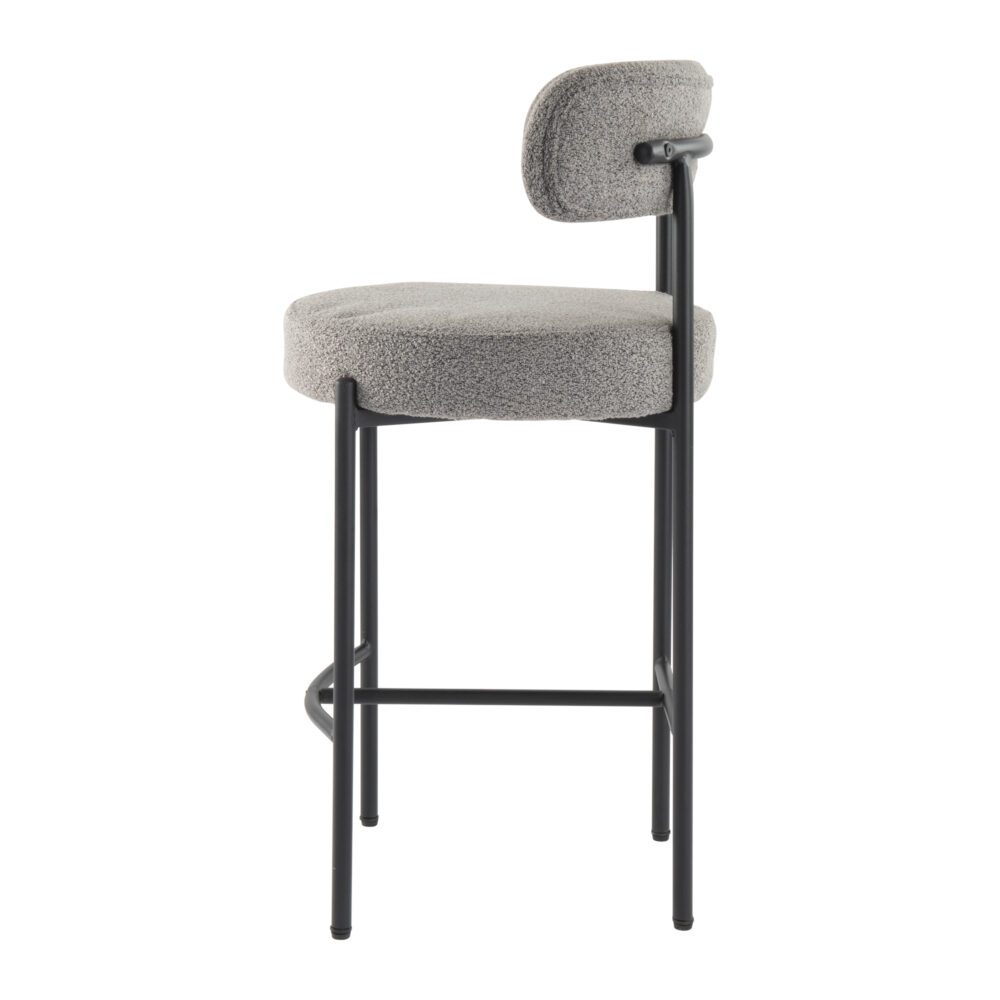 V264-DNC-417B-MGR-02-1-189426-05 Contemporary Grey Boucle Elsa Low Bar Stools - Image 6
