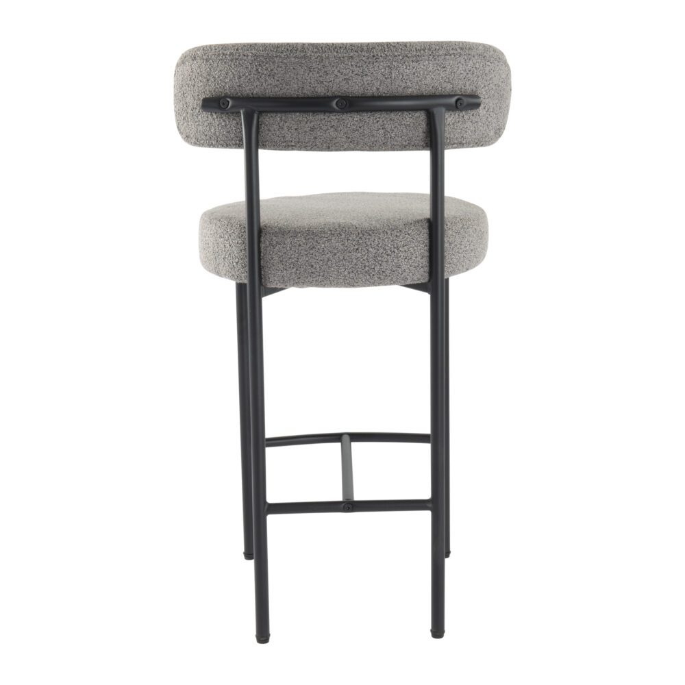 V264-DNC-417B-MGR-02-1-189426-06 Contemporary Grey Boucle Elsa Low Bar Stools - Image 7