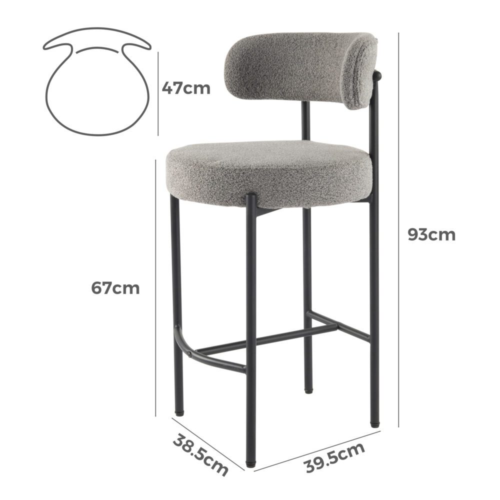 V264-DNC-417B-MGR-02-1-202506121112-00 Contemporary Grey Boucle Elsa Low Bar Stools - Image 12