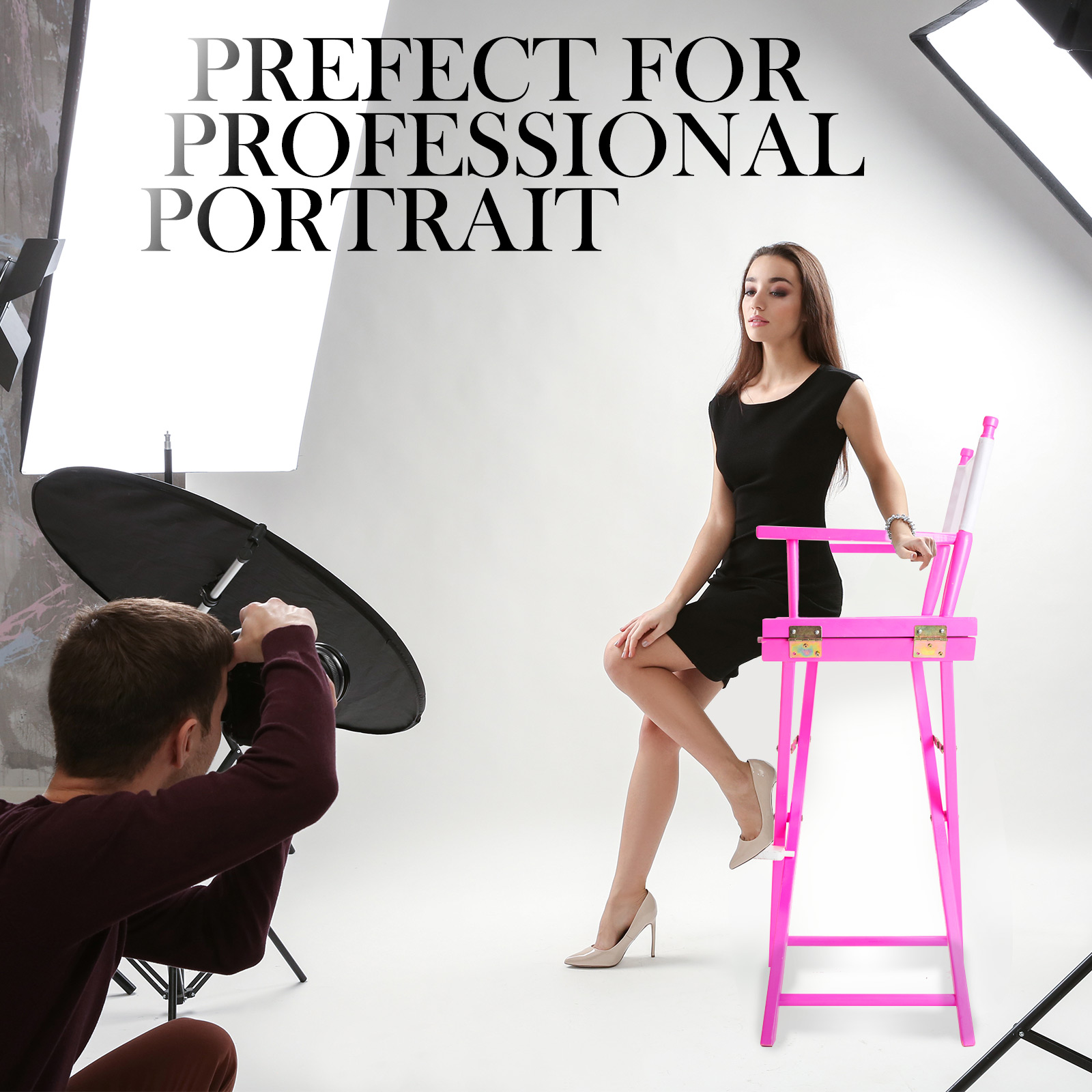 V274-FT-6015DC-PK-202502261543-07 Director Movie Folding Tall Chair 76cm PINK HUMOR - Image 10