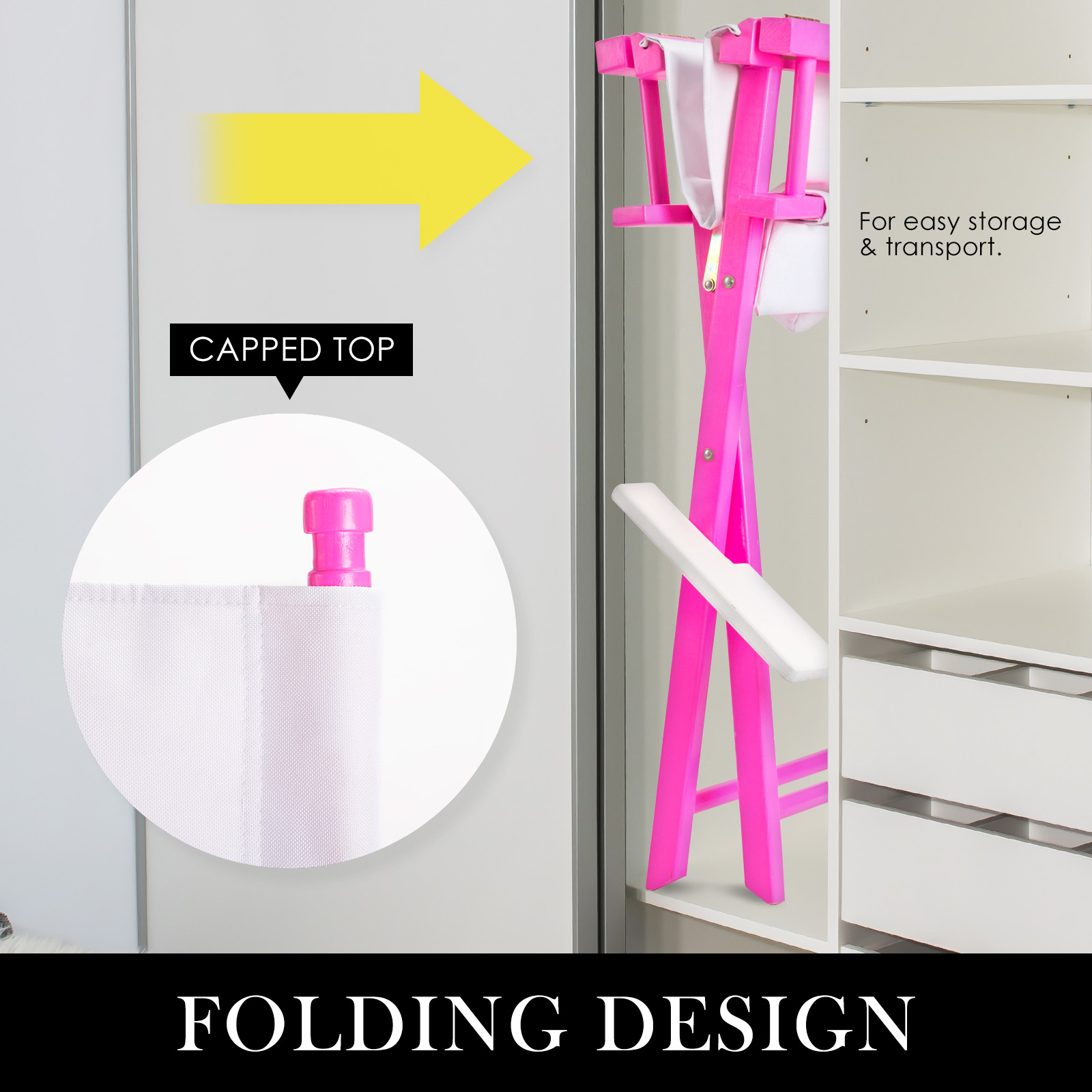V274-FT-6015DC-PK-202502261543-11 Director Movie Folding Tall Chair 76cm PINK HUMOR - Image 7