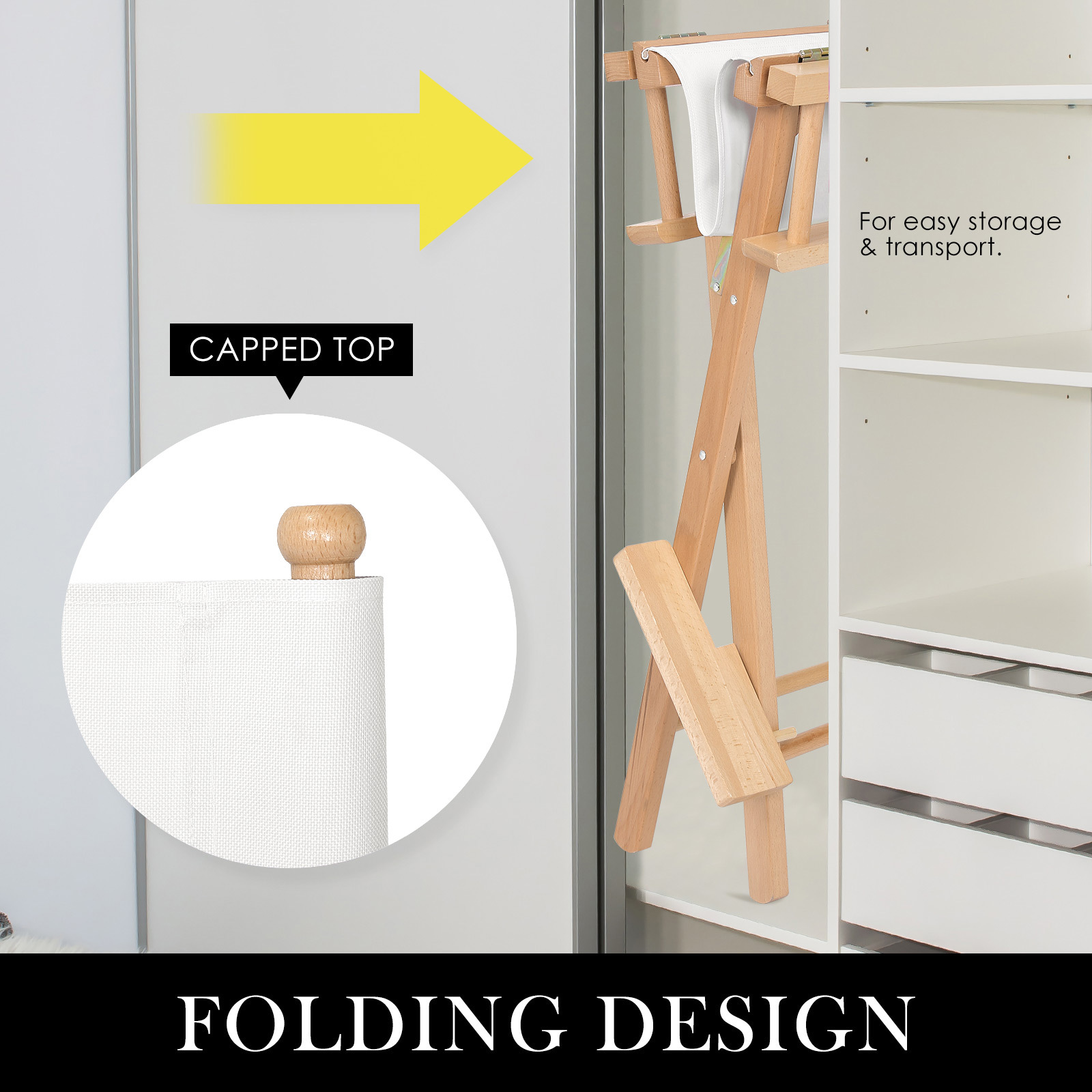 V274-FT-6015DC-WD-209858-06 Director Movie Folding Tall Chair 76cm Beech WOOD HUMOR - Image 7