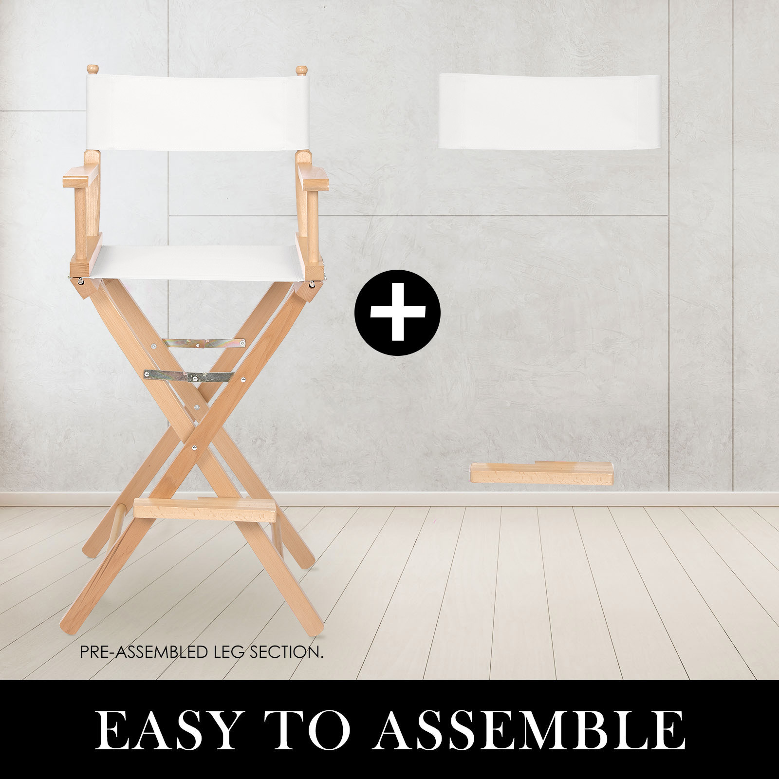 V274-FT-6015DC-WD-209858-08 Director Movie Folding Tall Chair 76cm Beech WOOD HUMOR - Image 9