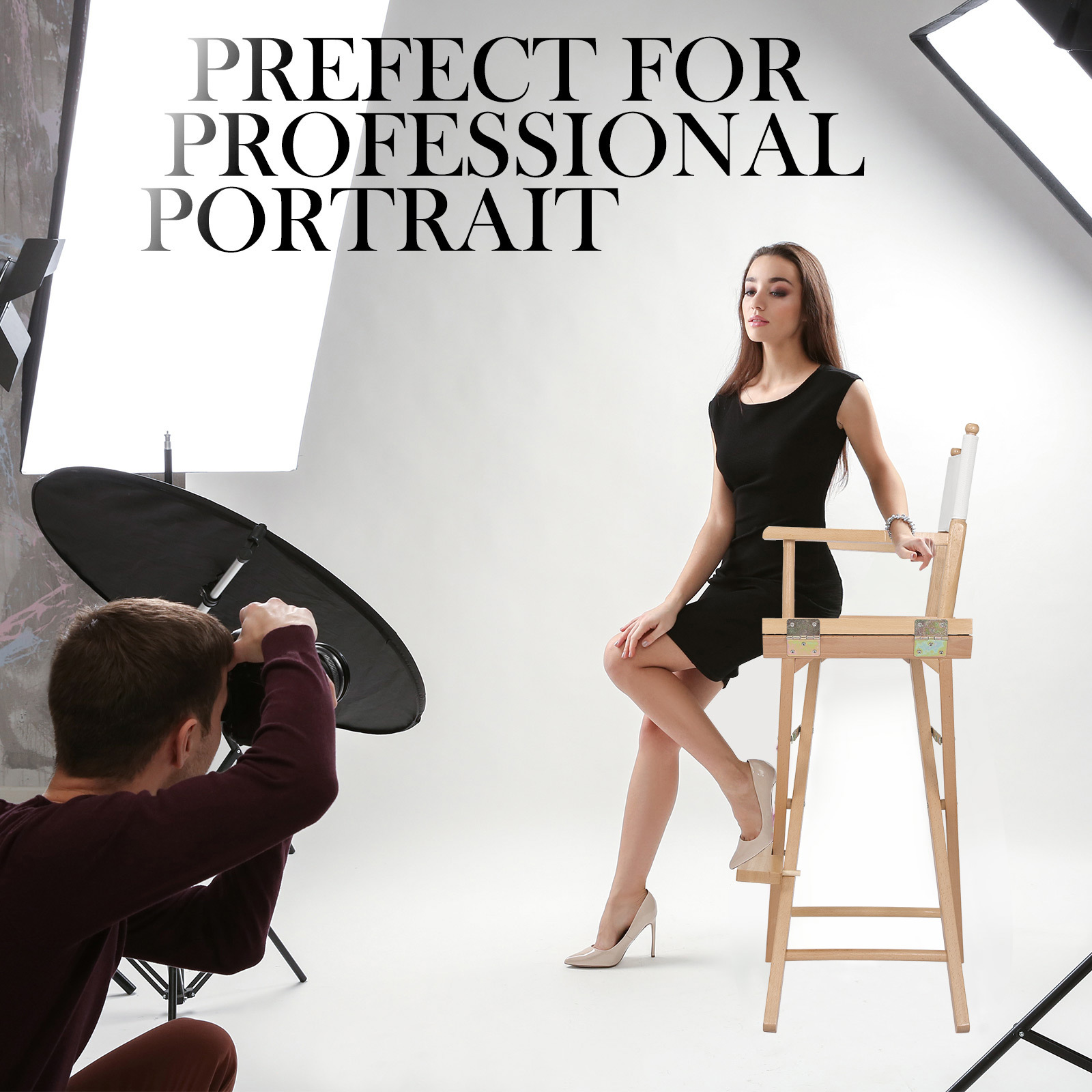V274-FT-6015DC-WD-209858-09 Director Movie Folding Tall Chair 76cm Beech WOOD HUMOR - Image 10