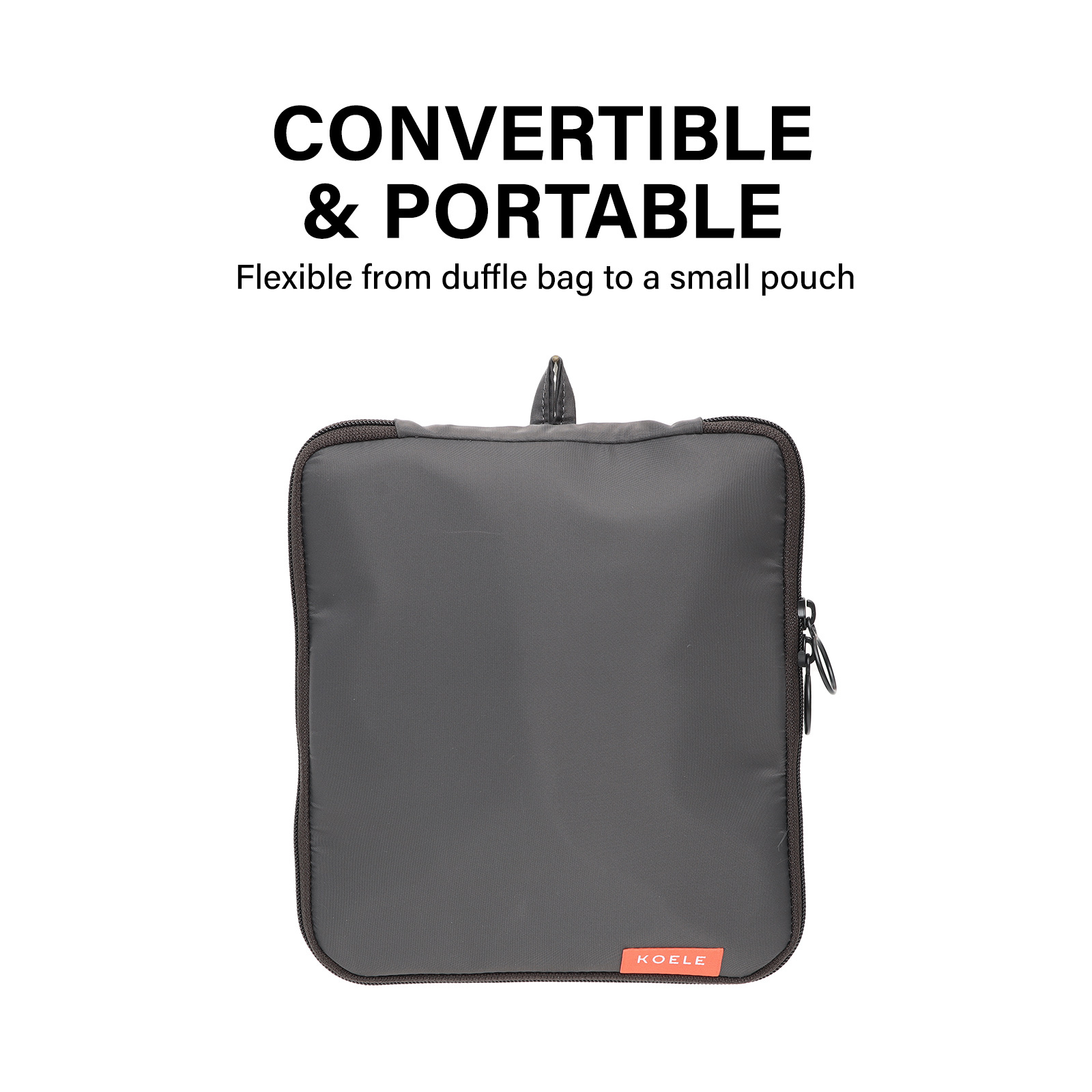 V274-GM-KOEBAG-BOS-KAK-GM-KOEBAG-BOS-KAK-06 Shopper Bag Travel Duffle Bag Foldable Laptop Luggage Nylon KO-BOSTON KHAKI - Image 7